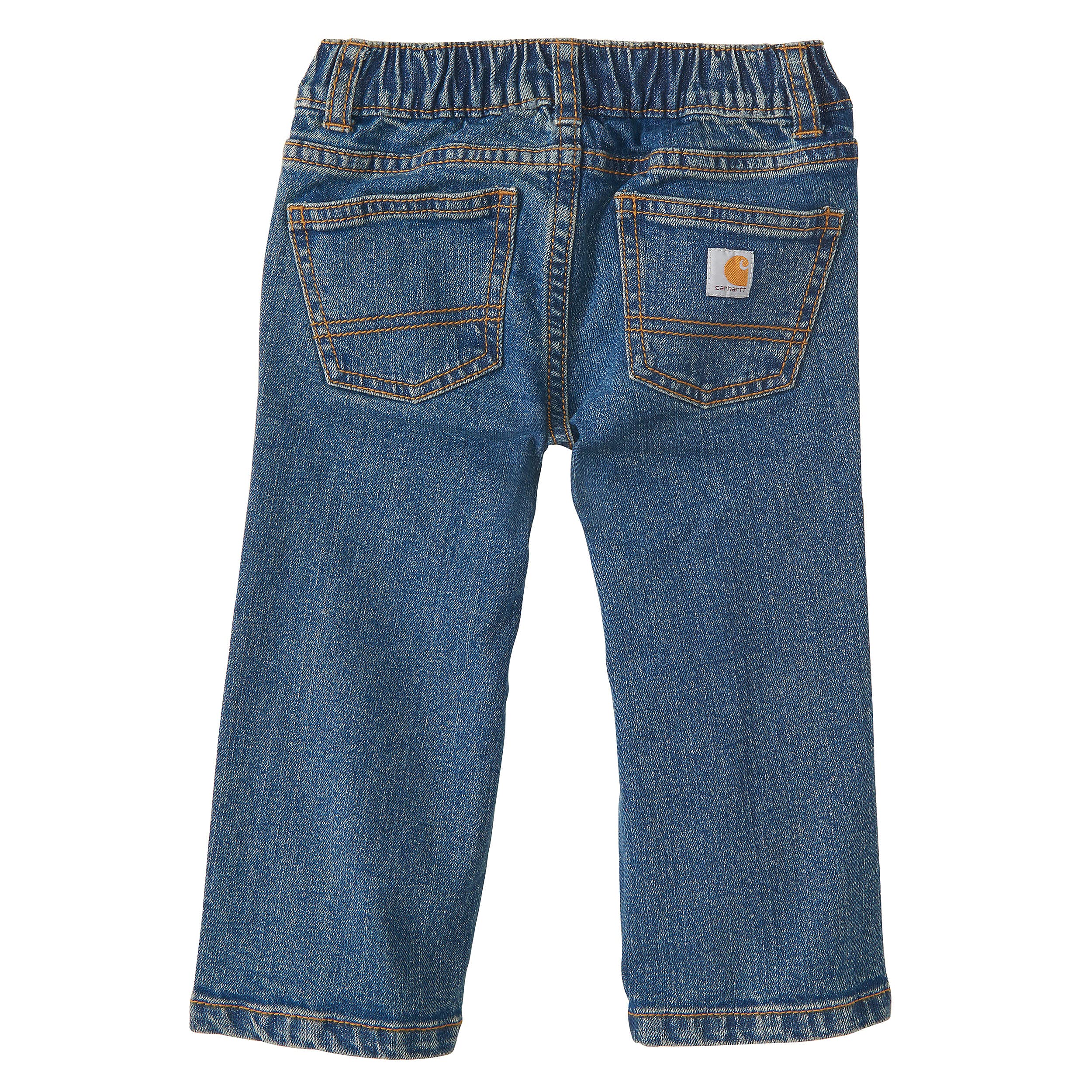 Carhartt Baby Boys' Relaxed Fit Denim 5-Pocket Bootcut Jeans - Image 3