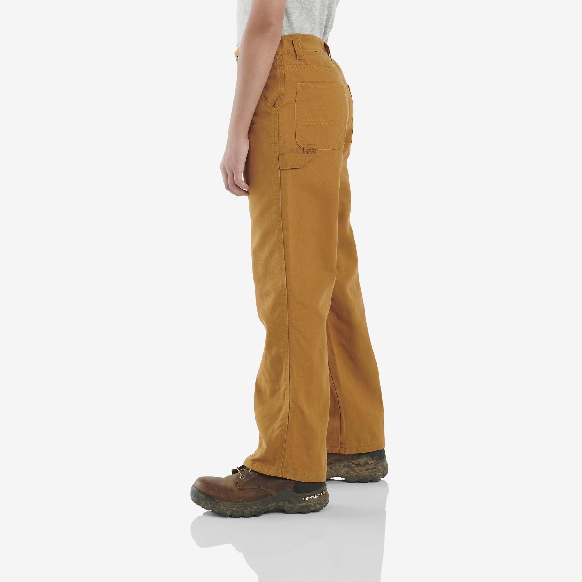 Carhartt Boys Flannel-Lined Canvas Dungaree Pants - Image 4