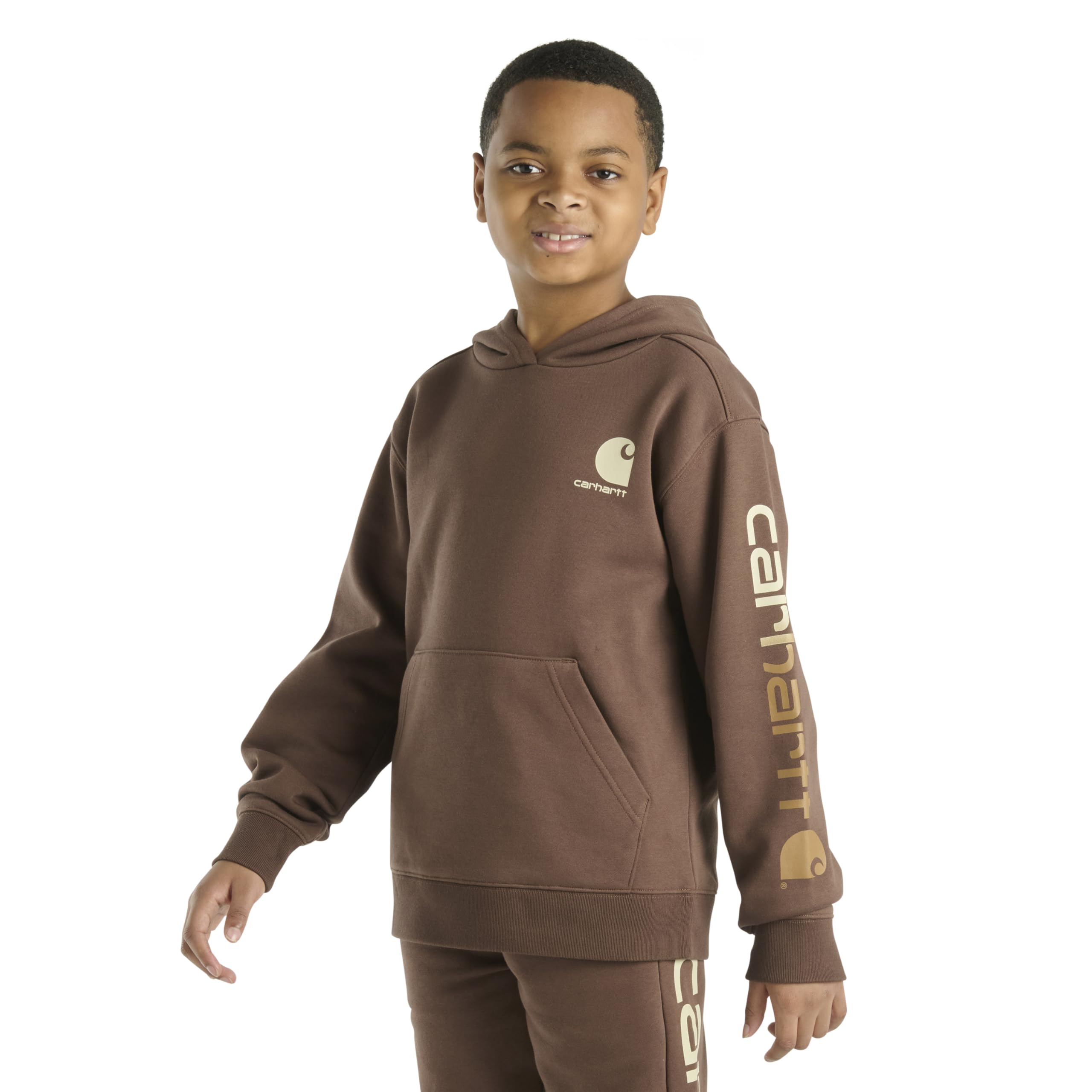 Carhartt boys Hoodie Fleece Pullover SweatshirtHooded Sweatshirt - Image 3