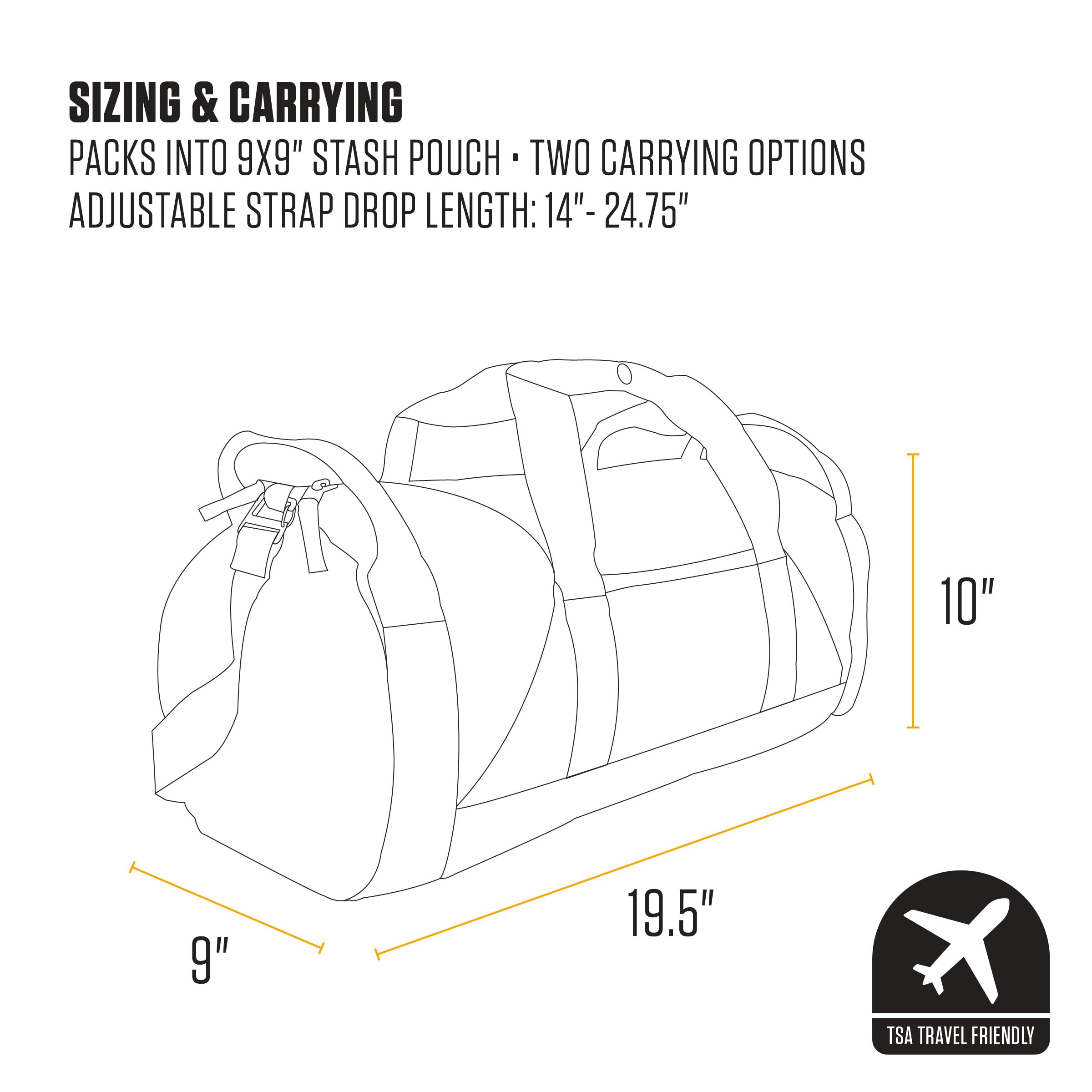 Carhartt Classic Round Duffel with Utility Pouch, Heavy-Duty, Water-Resistant Packable Gear Bag for Jobsite, Gym, and Travel - Image 5