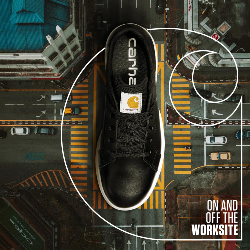Carhartt Detroit Leather Sneakers for Men - Comfortable Shoes for Men with Wide Toe Box, Comfort Footbed and Midsole, and Slip-Resistant Outsole - Image 3