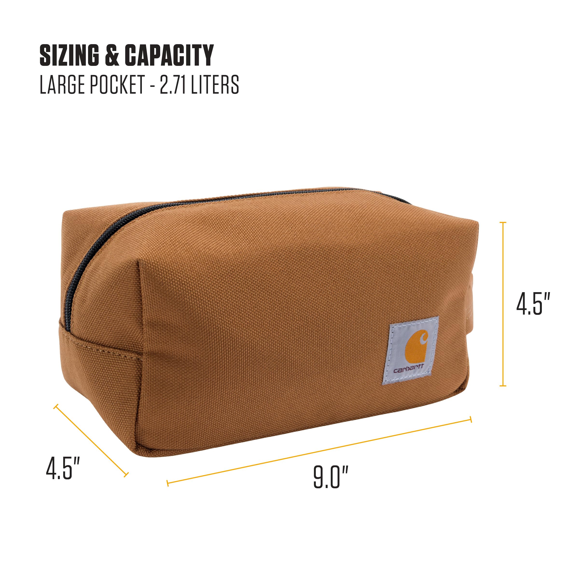 Carhartt Durable Travel Kit, Organize Essentials W/the Water Resistance Free Toiletry Bag - Image 4