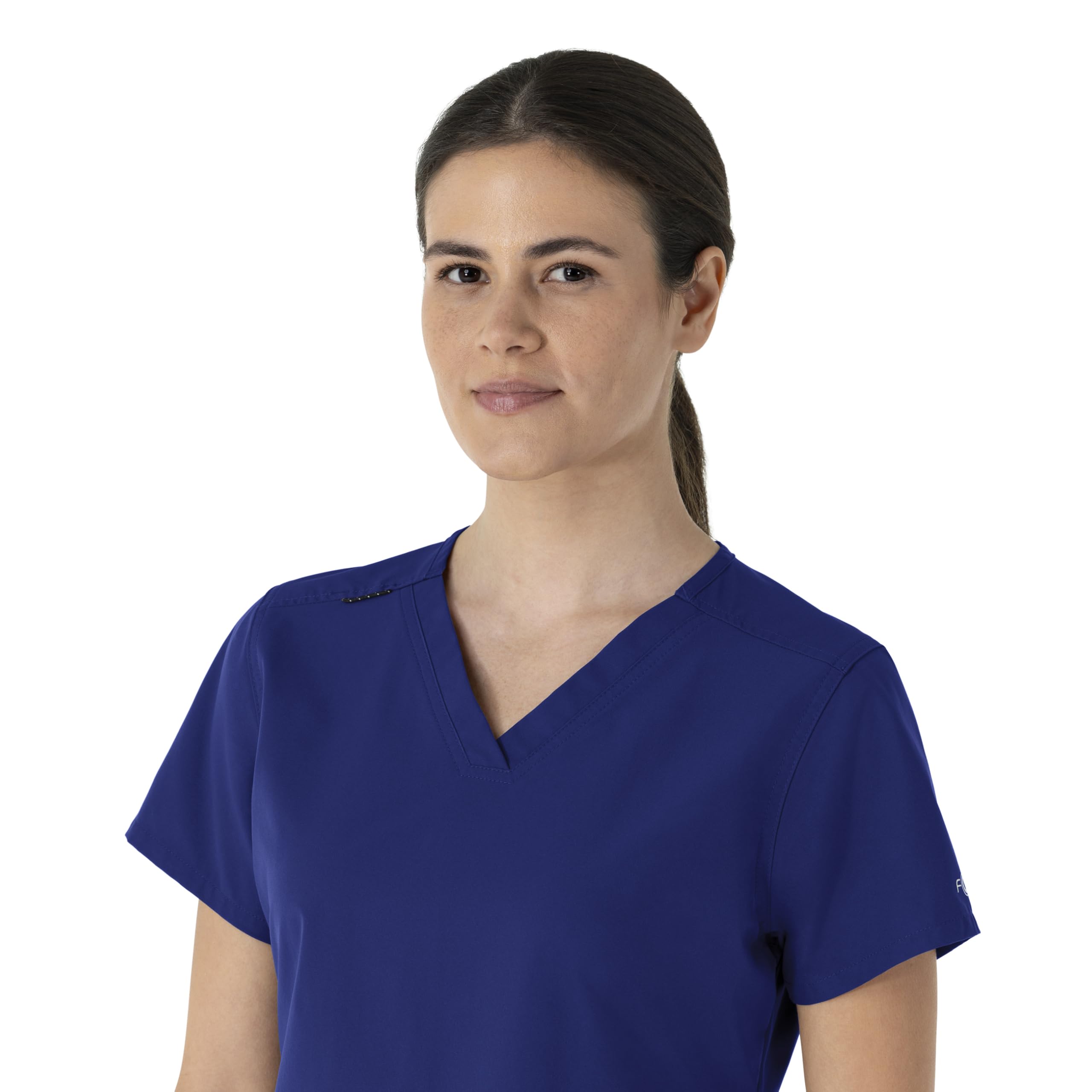 Carhartt Force Essentials Women's V-Neck Scrub Top, Galaxy Blue, M - Image 6