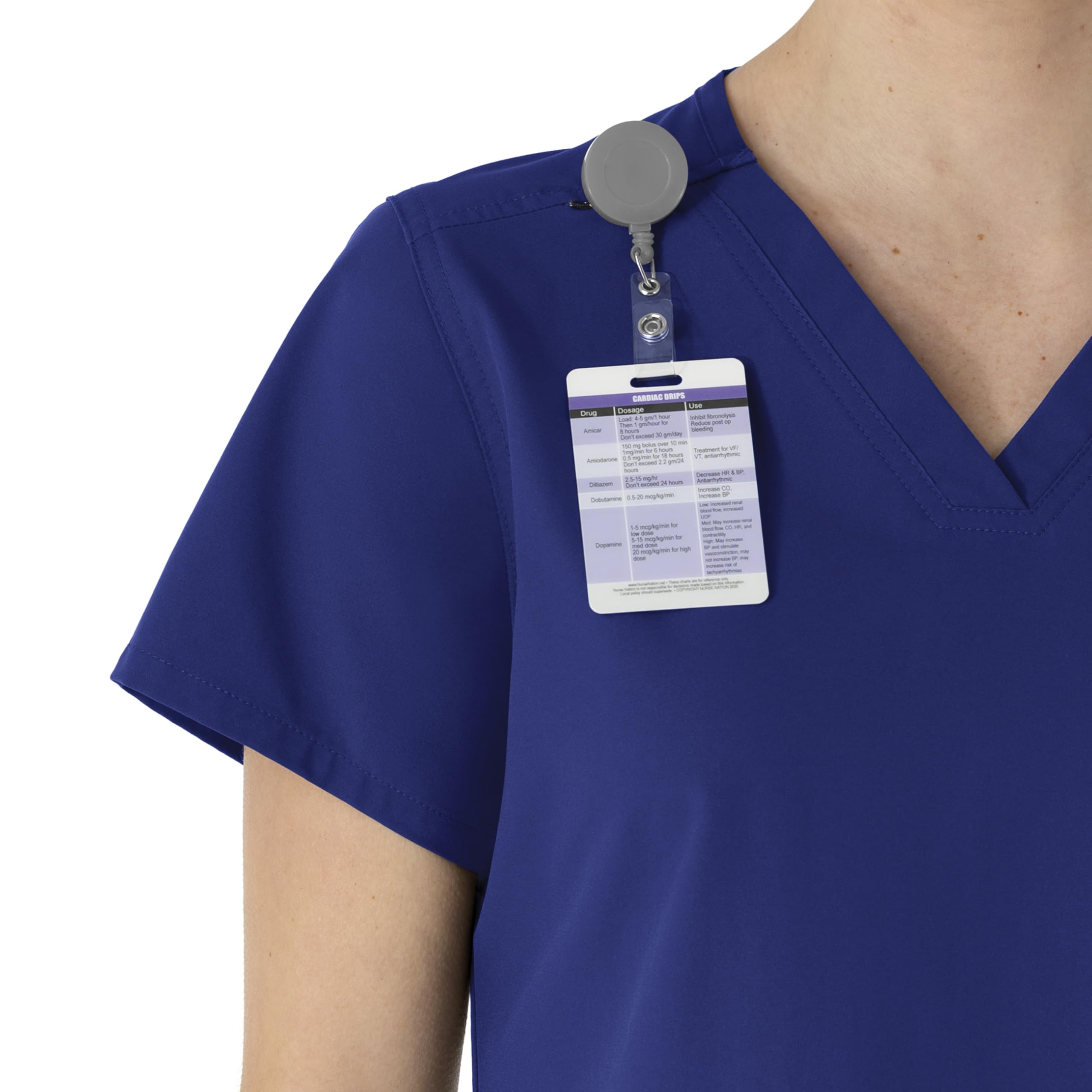 Carhartt Force Essentials Women's V-Neck Scrub Top, Galaxy Blue, M - Image 9