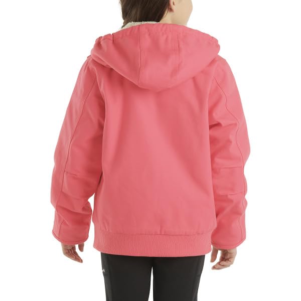 Carhartt Girls Zip Front Flannel Quilt Lined Hooded Active Jac - Image 5