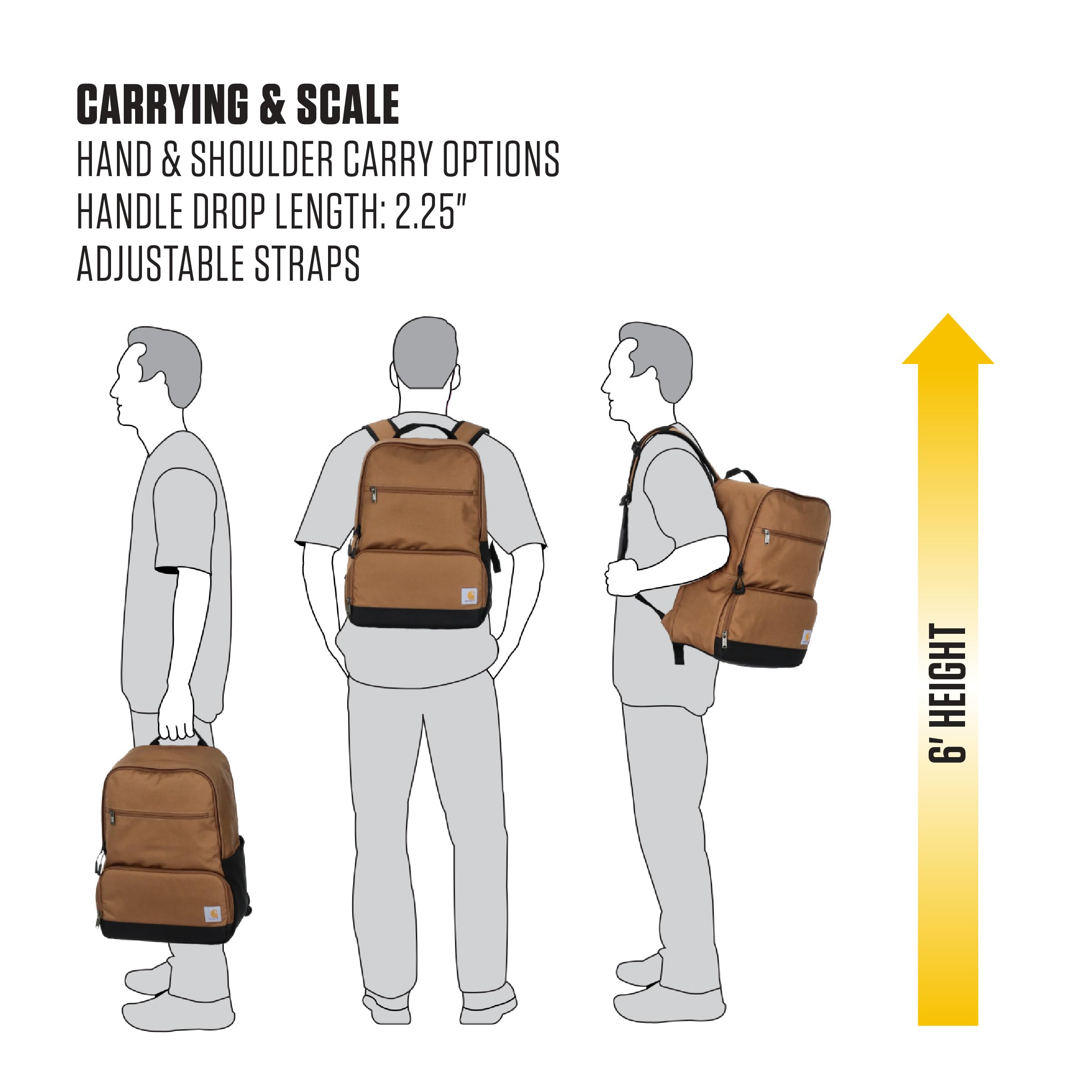 Carhartt Insulated Two Compartment Cooler, Durable Water Repellent Material W/Front Zippered Pocket for Camping, Beach & Travel - Image 7