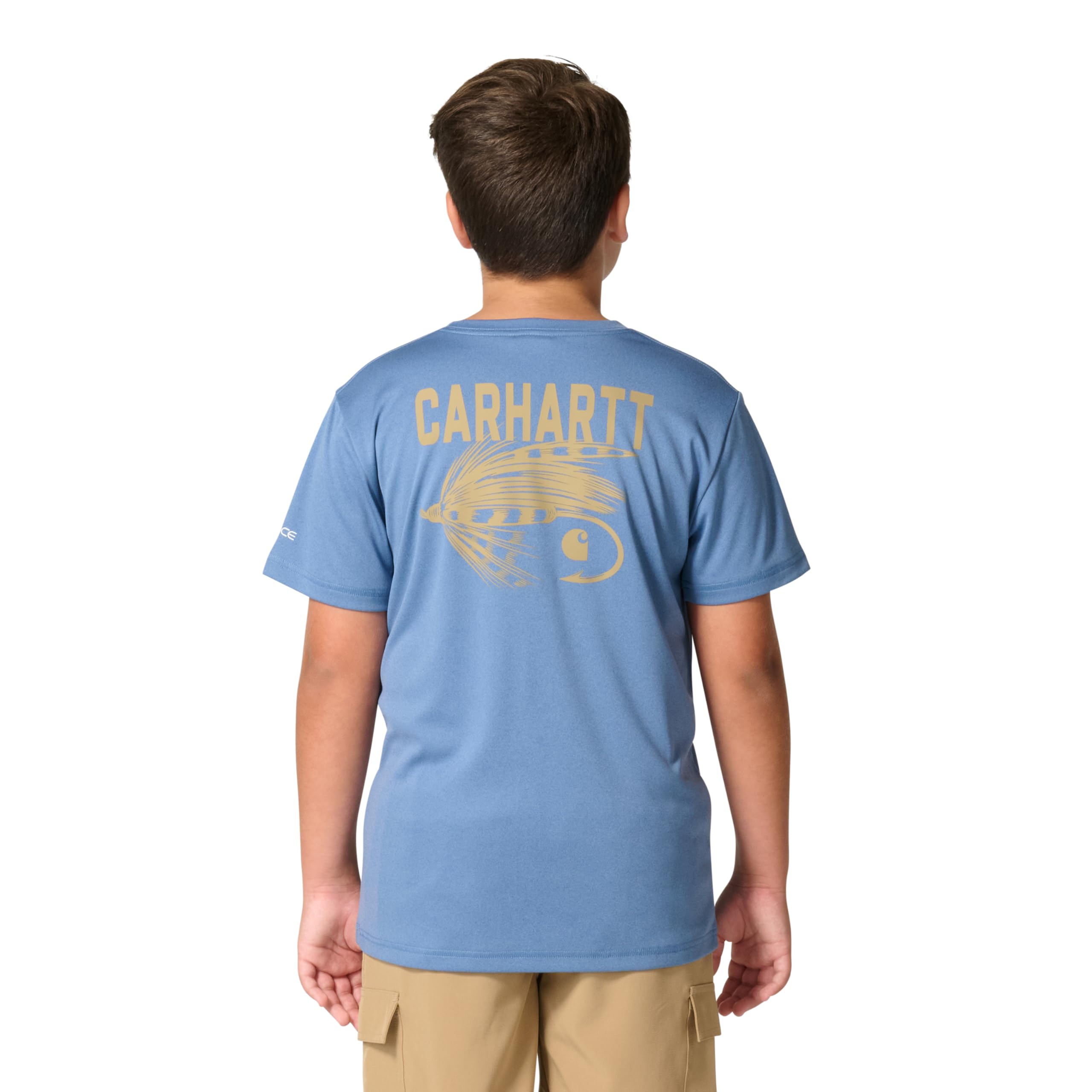 Carhartt Kid's CA6696 Short-Sleeve Force® Sun Defender T-Shirt - Boys - Image 3