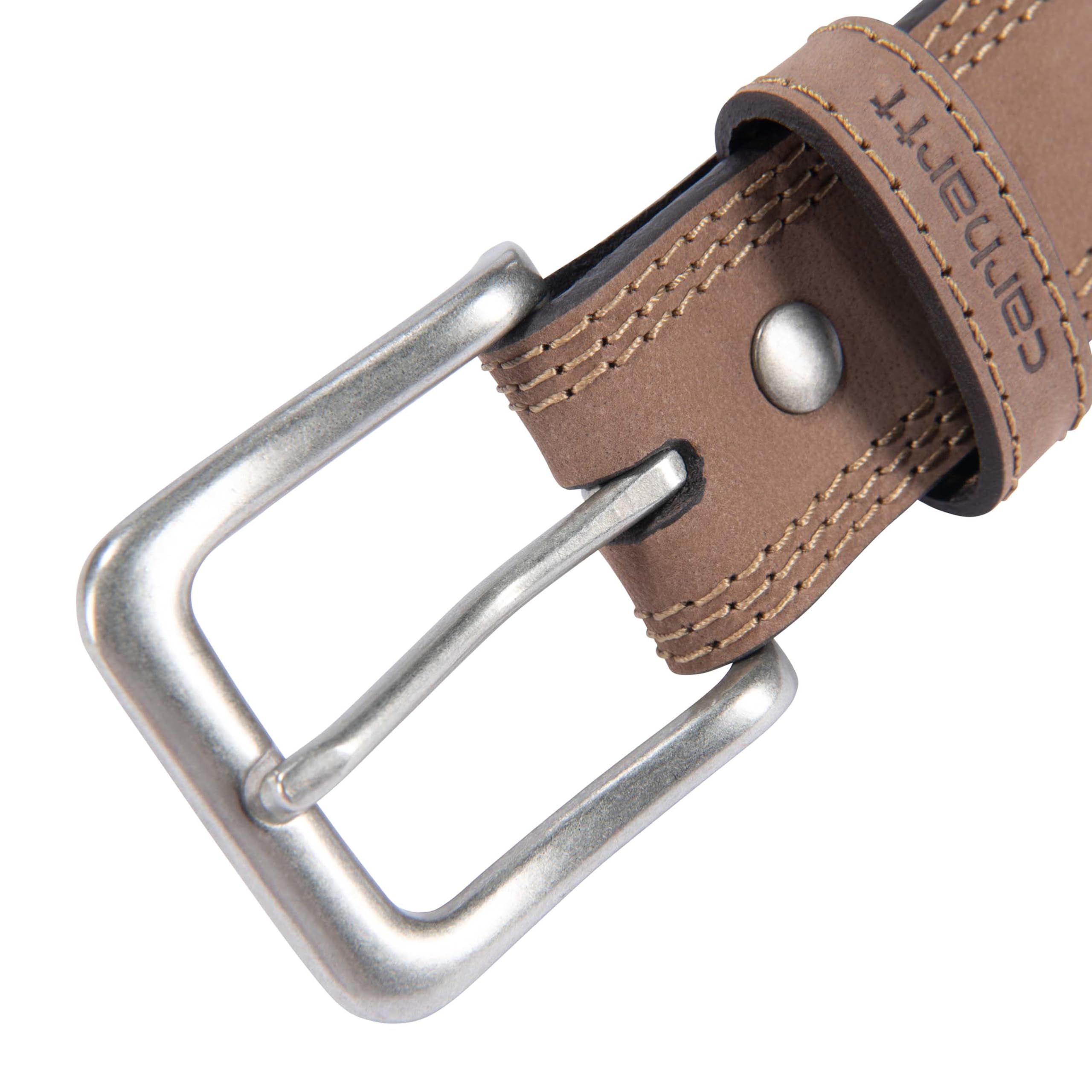 Carhartt Men's Casual Top Grain Saddle Leather Triple Stitch Belt - Image 3