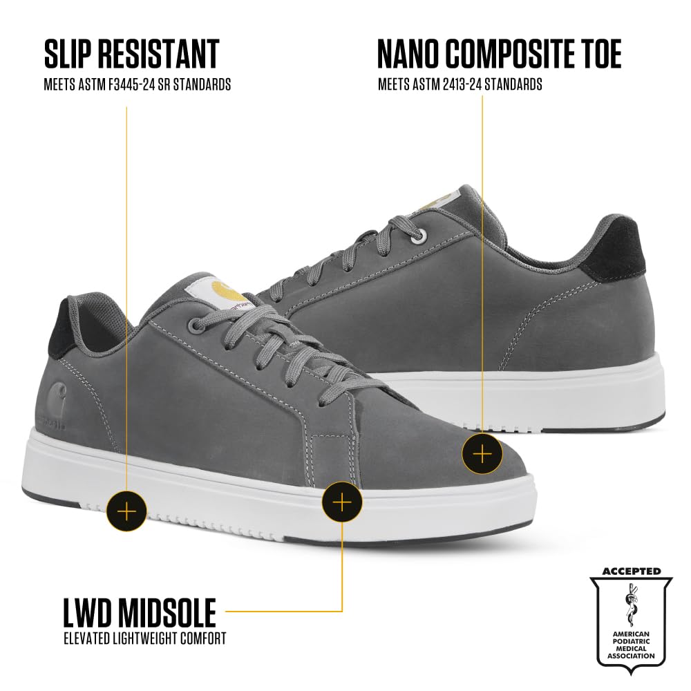 Carhartt Men's Detroit Nano Toe Leather Work Sneaker - Image 4