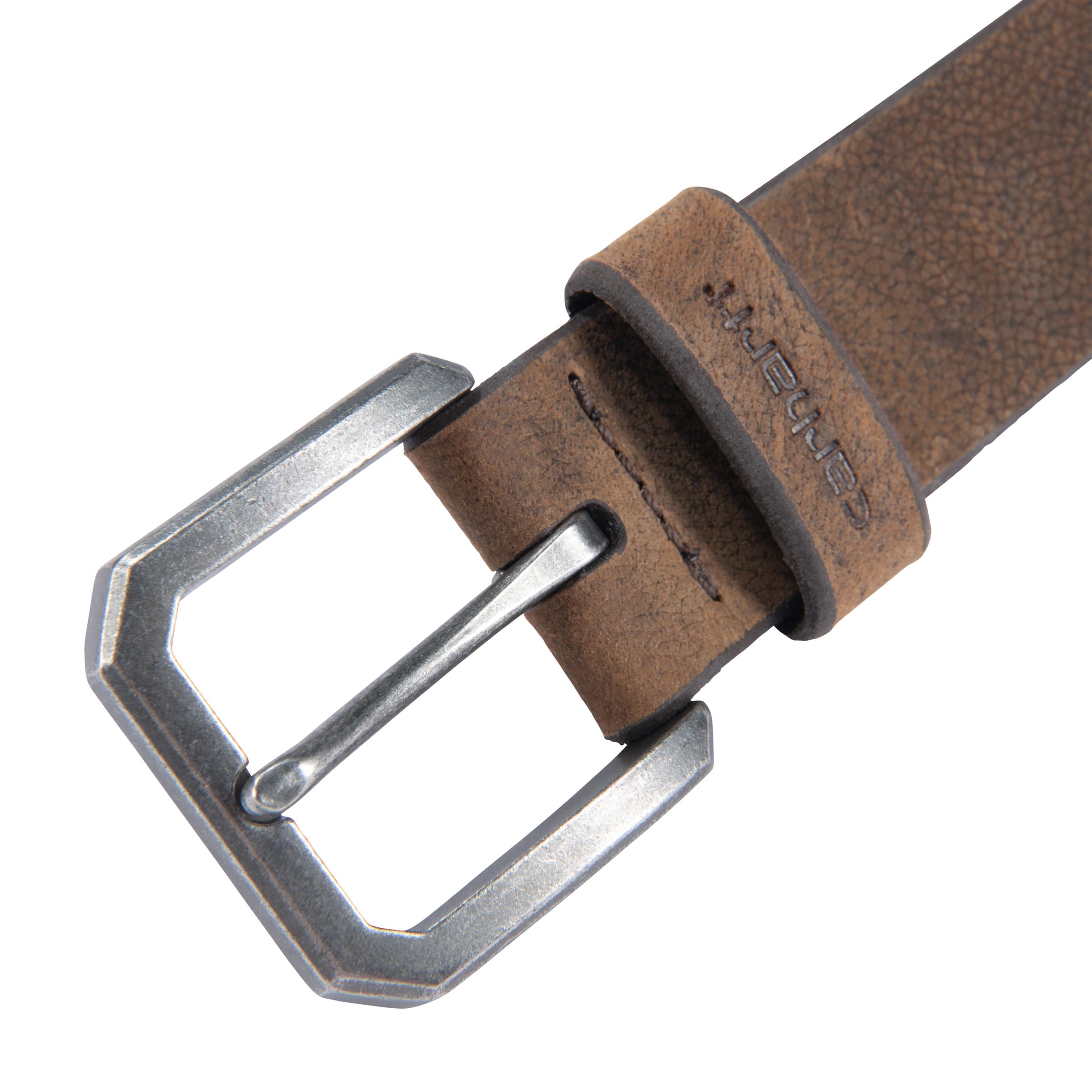 Carhartt Men's Durable Full Grain Saddle Leather Classic Belts, W/Rugged Antique Nickel Hardware - Image 3