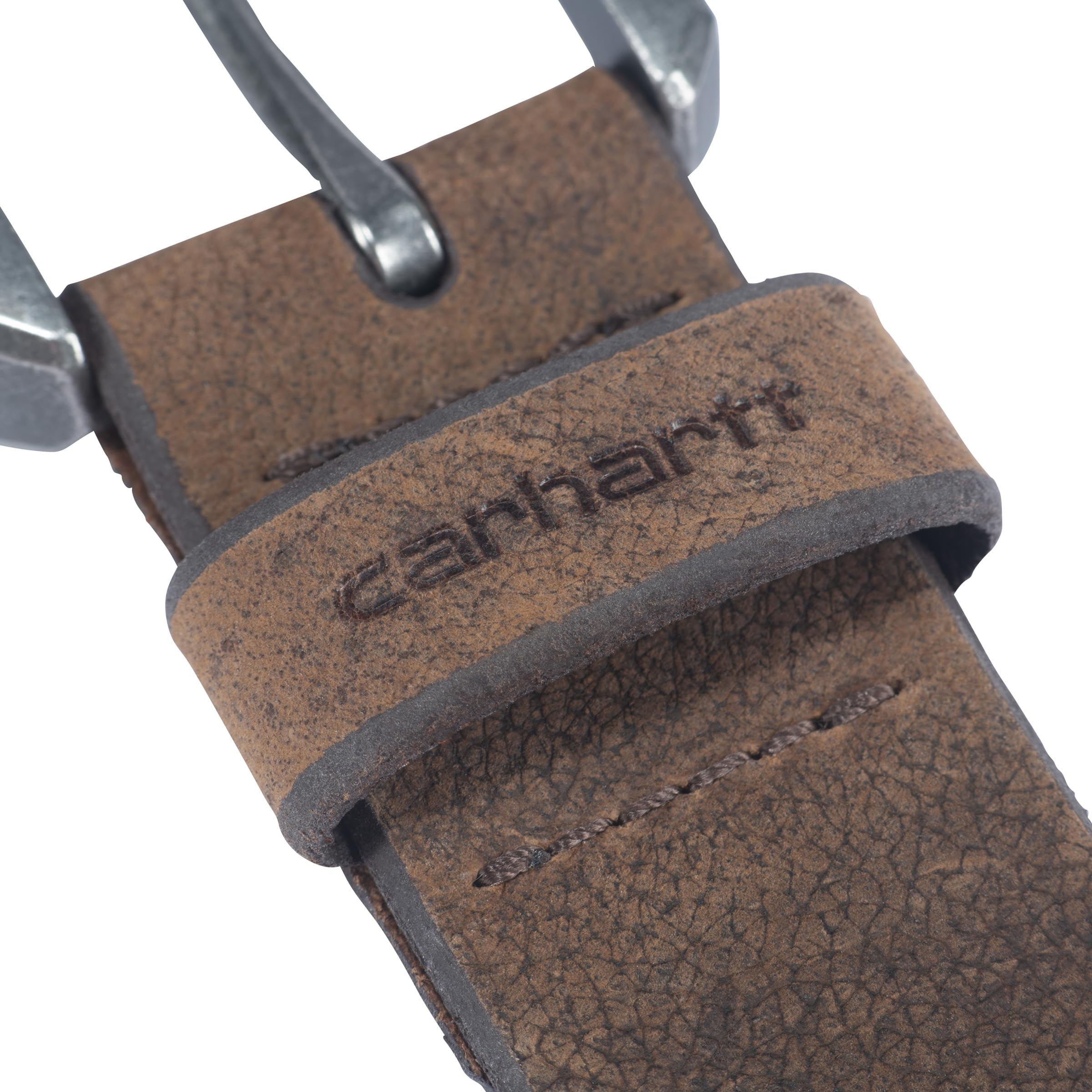 Carhartt Men's Durable Full Grain Saddle Leather Classic Belts, W/Rugged Antique Nickel Hardware - Image 4