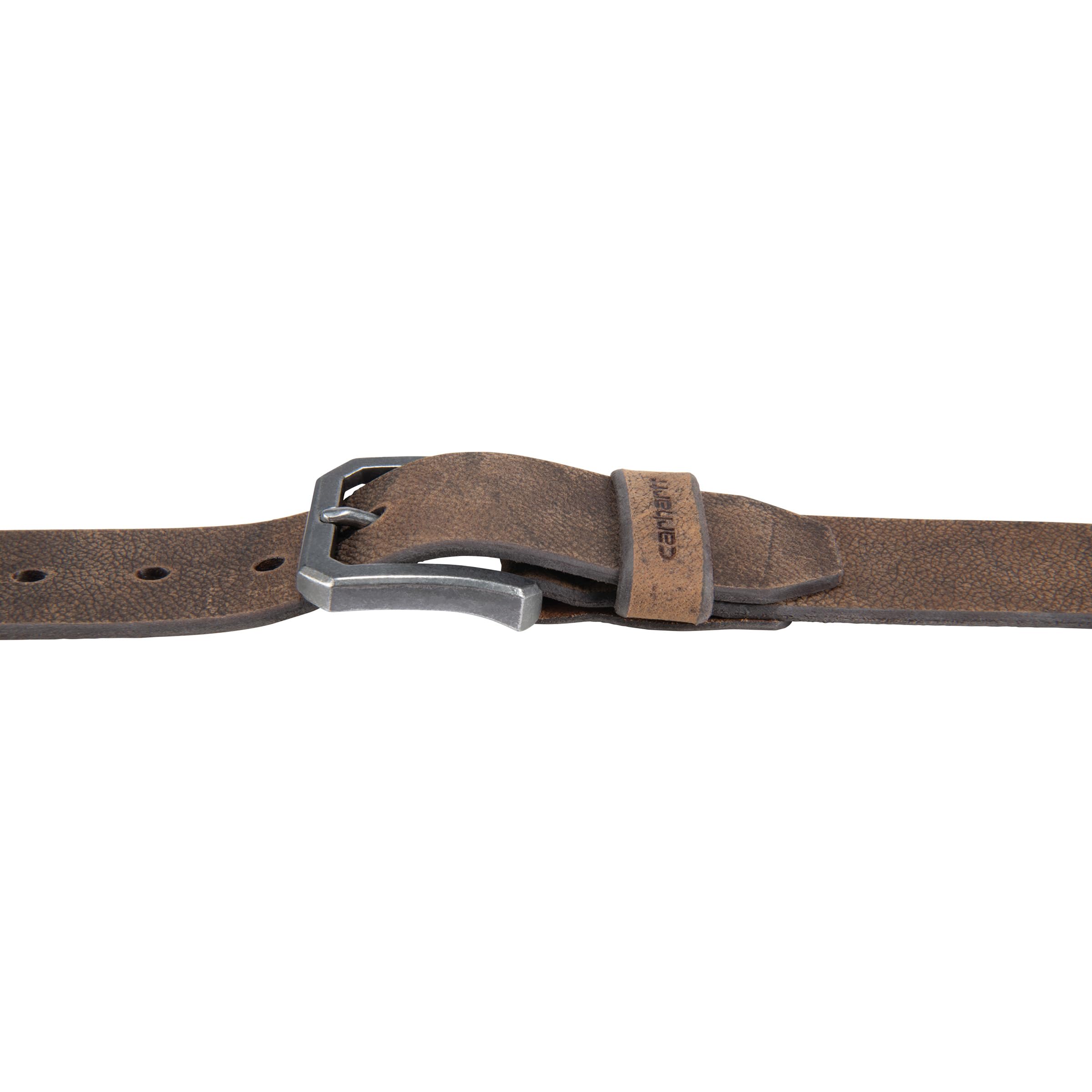 Carhartt Men's Durable Full Grain Saddle Leather Classic Belts, W/Rugged Antique Nickel Hardware - Image 5