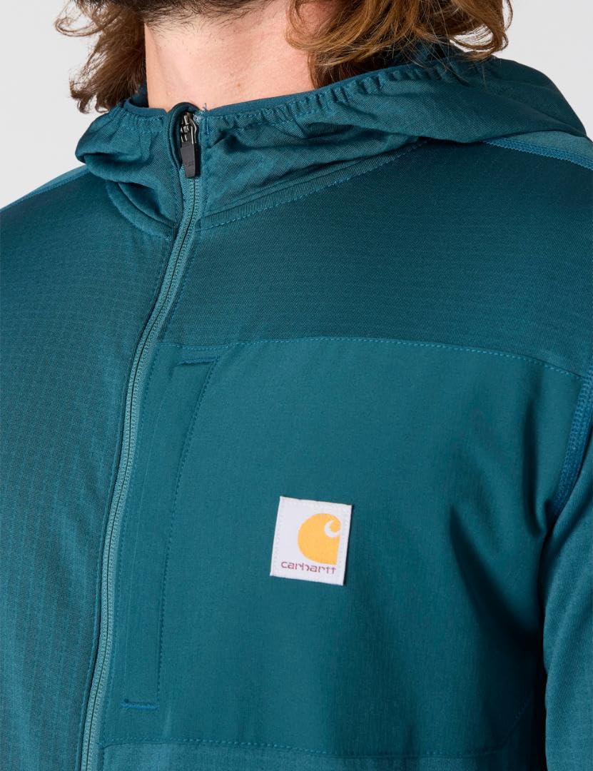 Carhartt Men's Force Relaxed Fit Full-Zip Long-Sleeve Hooded T-Shirt - Image 5