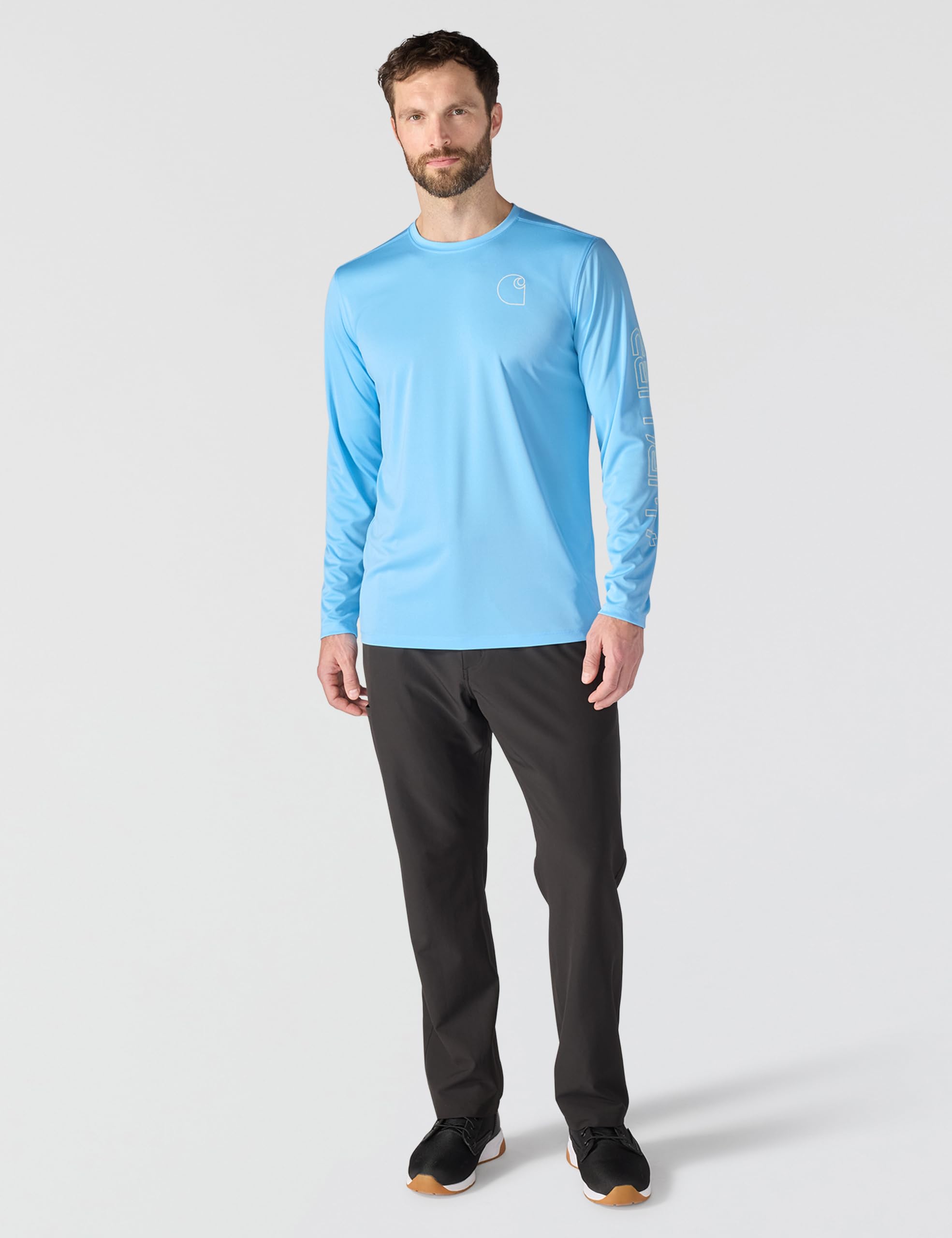 Carhartt Men’s Force Sun Defender Lightweight Long-Sleeve Logo Graphic T-Shirt - Image 5