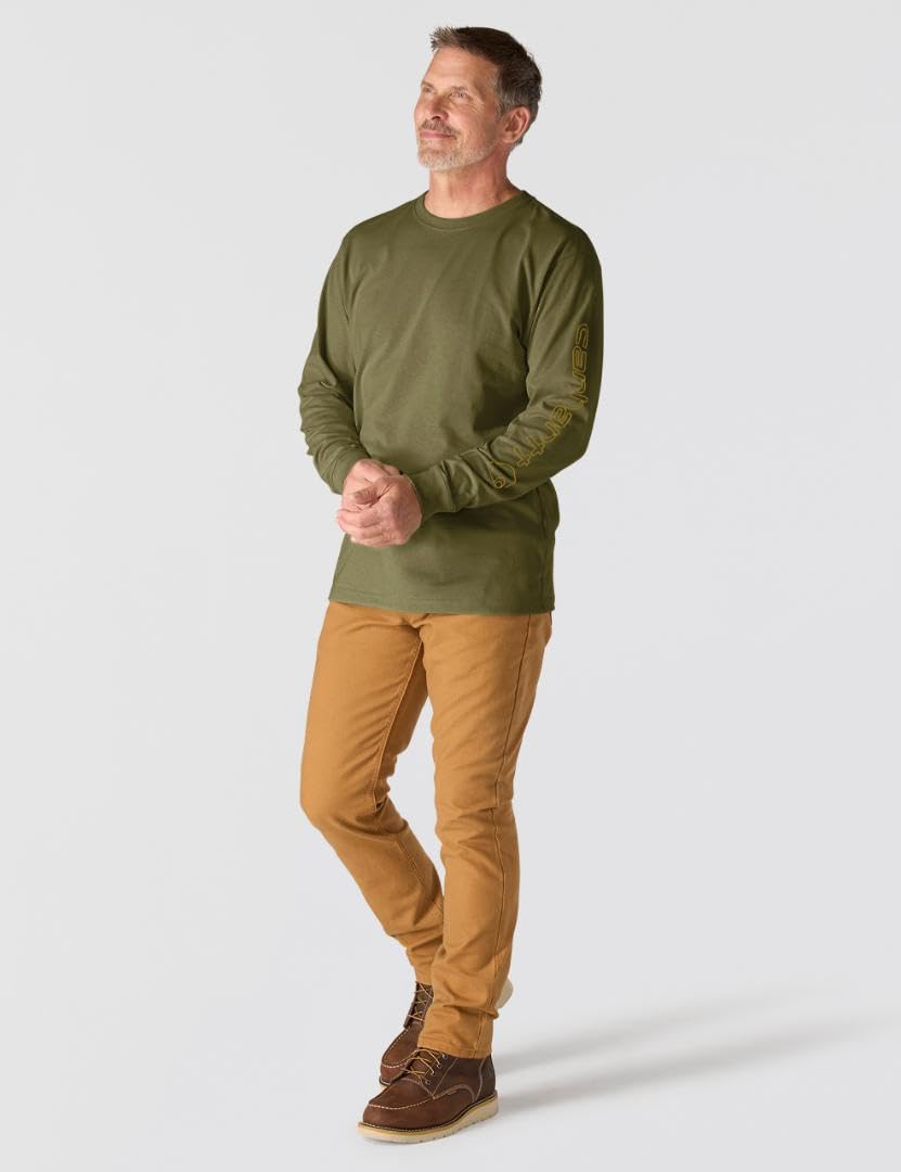 Carhartt Men's Loose Fit Heavyweight Long-sleeve Logo Sleeve Graphic T-shirt - Image 4