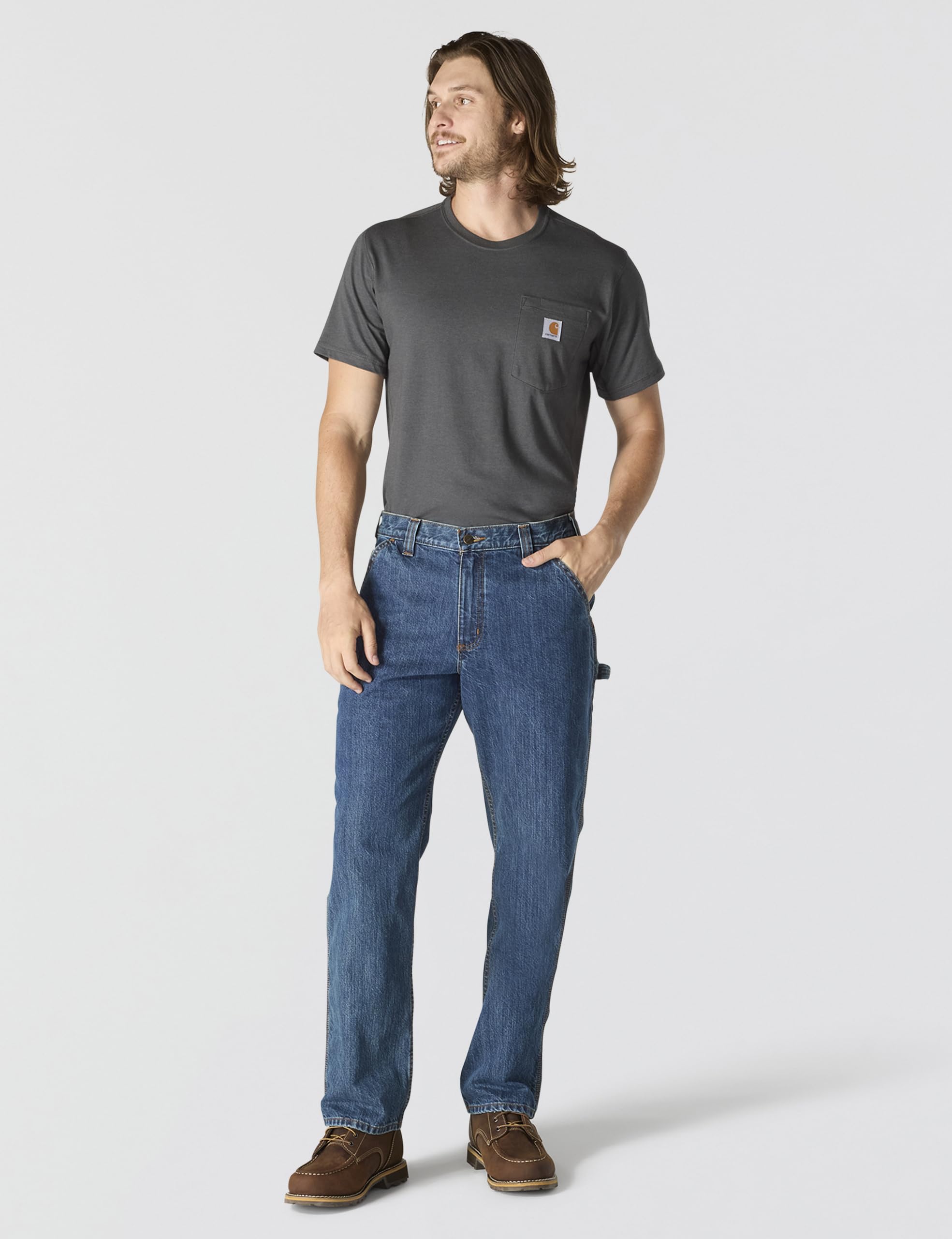 Carhartt Men's Loose Straight Denim Dungaree - Image 5