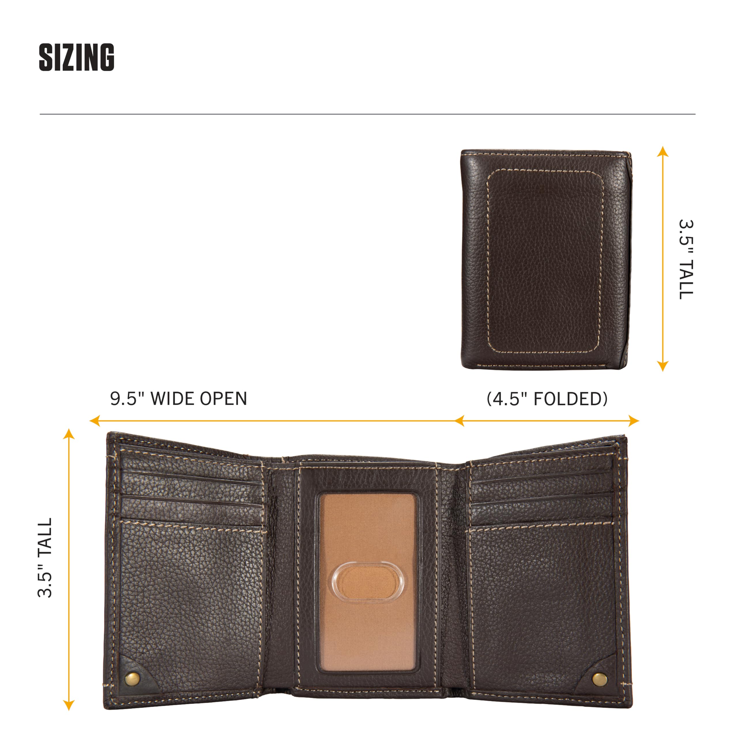 Carhartt Men’s Pebble Leather Full Grain Leather Wallets, Durable Design, Multiple Card Slots, Gifts for Men - Image 5