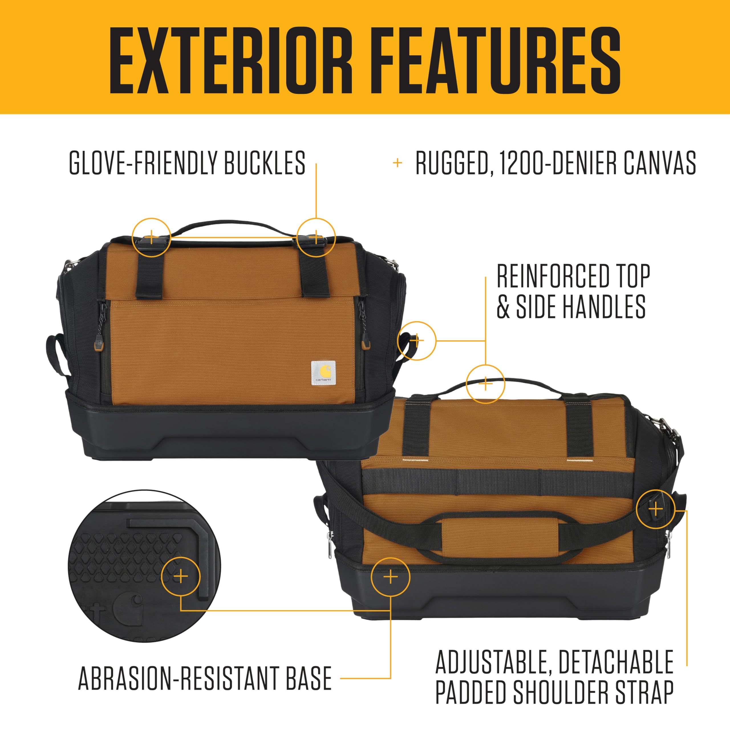 Carhartt Mens Station Tool Bag W/Adjustable Shoulder Straps, Durable, Water-Resistant Tool Organizer, Large Tool Bag - Image 3