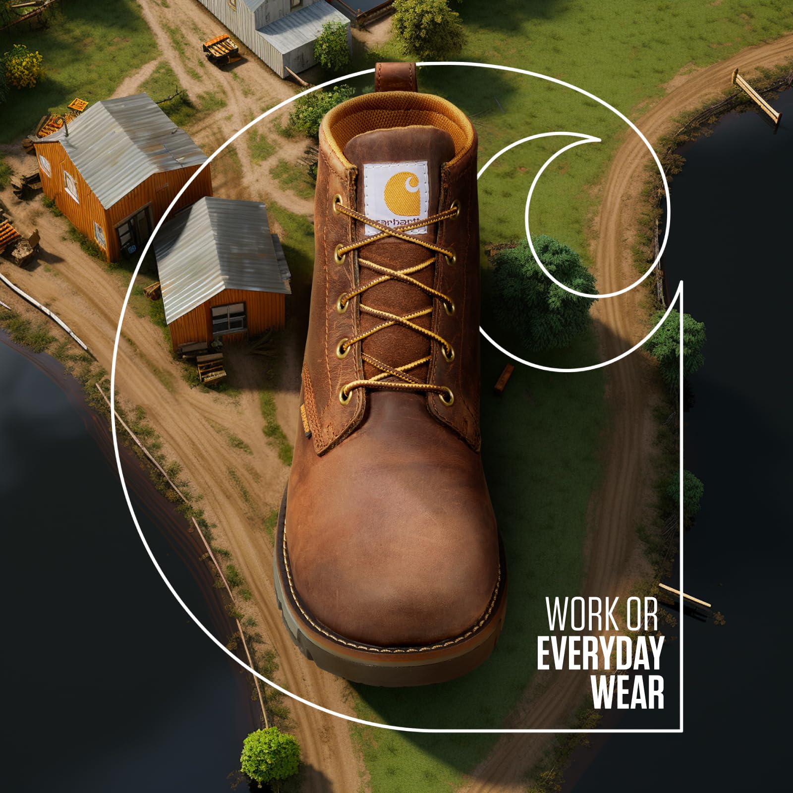 Carhartt Millbrook Waterproof Wedge Boot - Work Boots for Men in Coyote, Slip & Electrical Hazard Resistant, with 5" Shaft, Breathable Membrane, and Lightweight EVA Midsole - Image 3