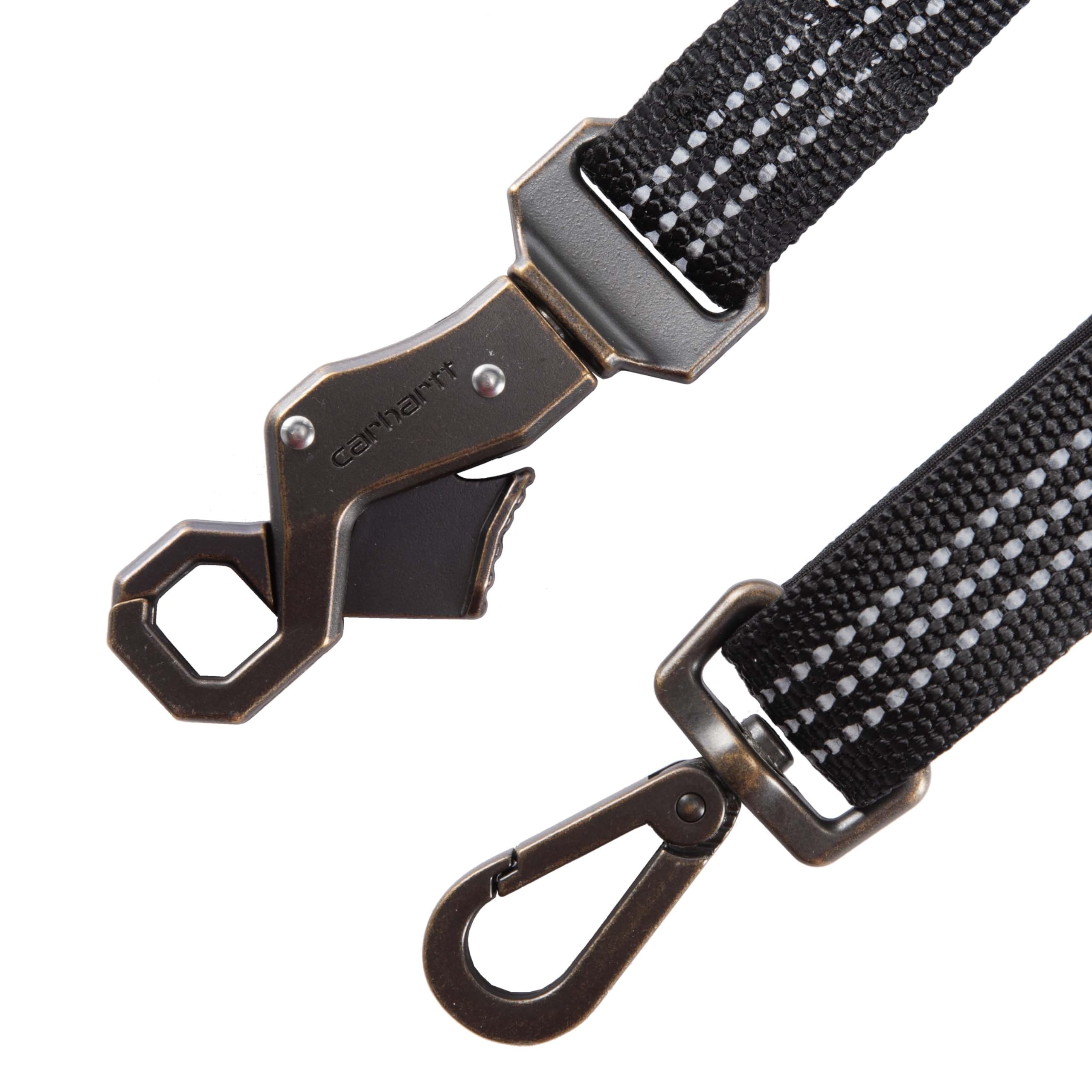 Carhartt Pet Durable Nylon Webbing Shock Absorbing Leash for Dogs, Reflective Stitching for Visibility, Black, Large - Image 4
