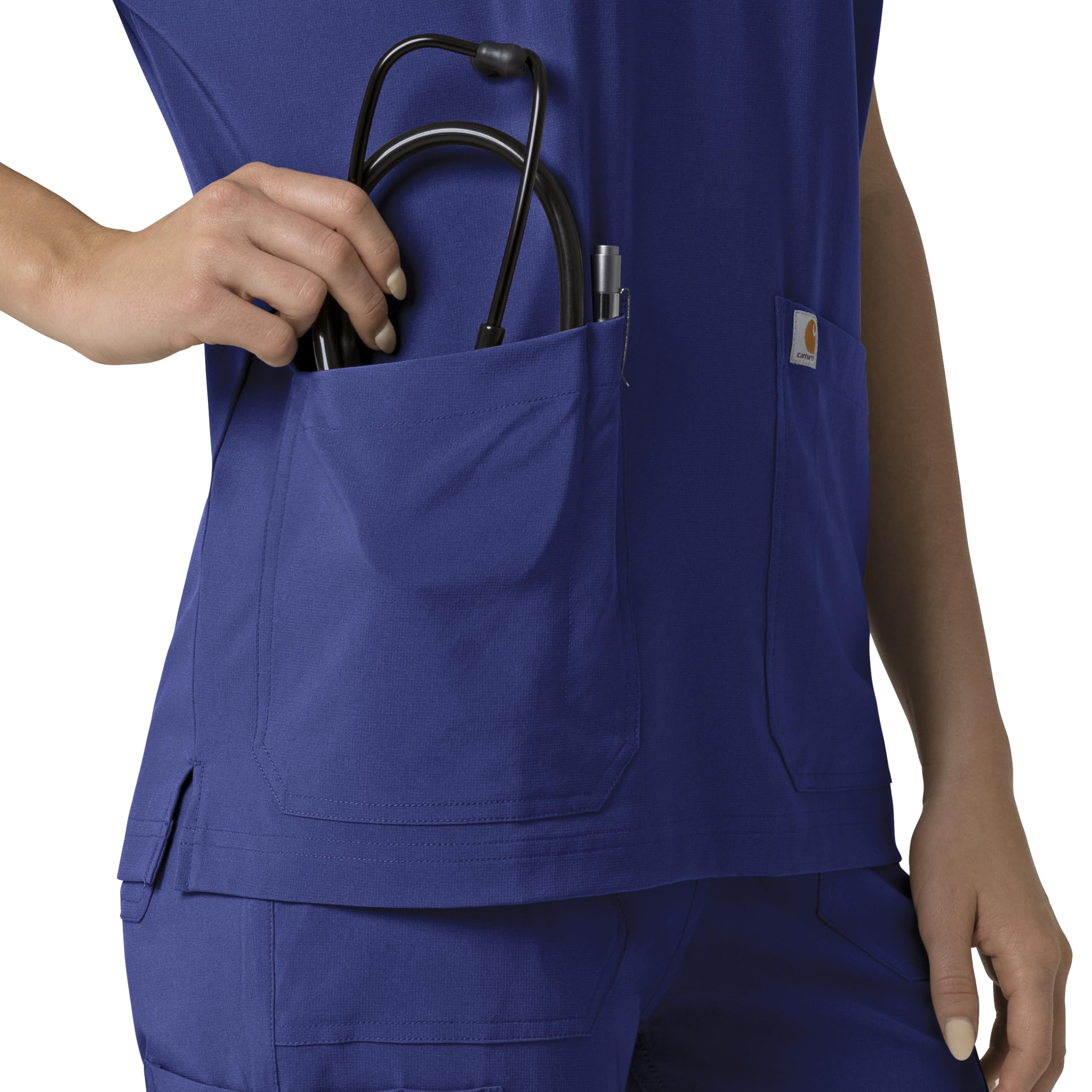 Carhartt Scrubs C13110 Women's Force® Cross-Flex Modern Fit Oversized V - Image 8