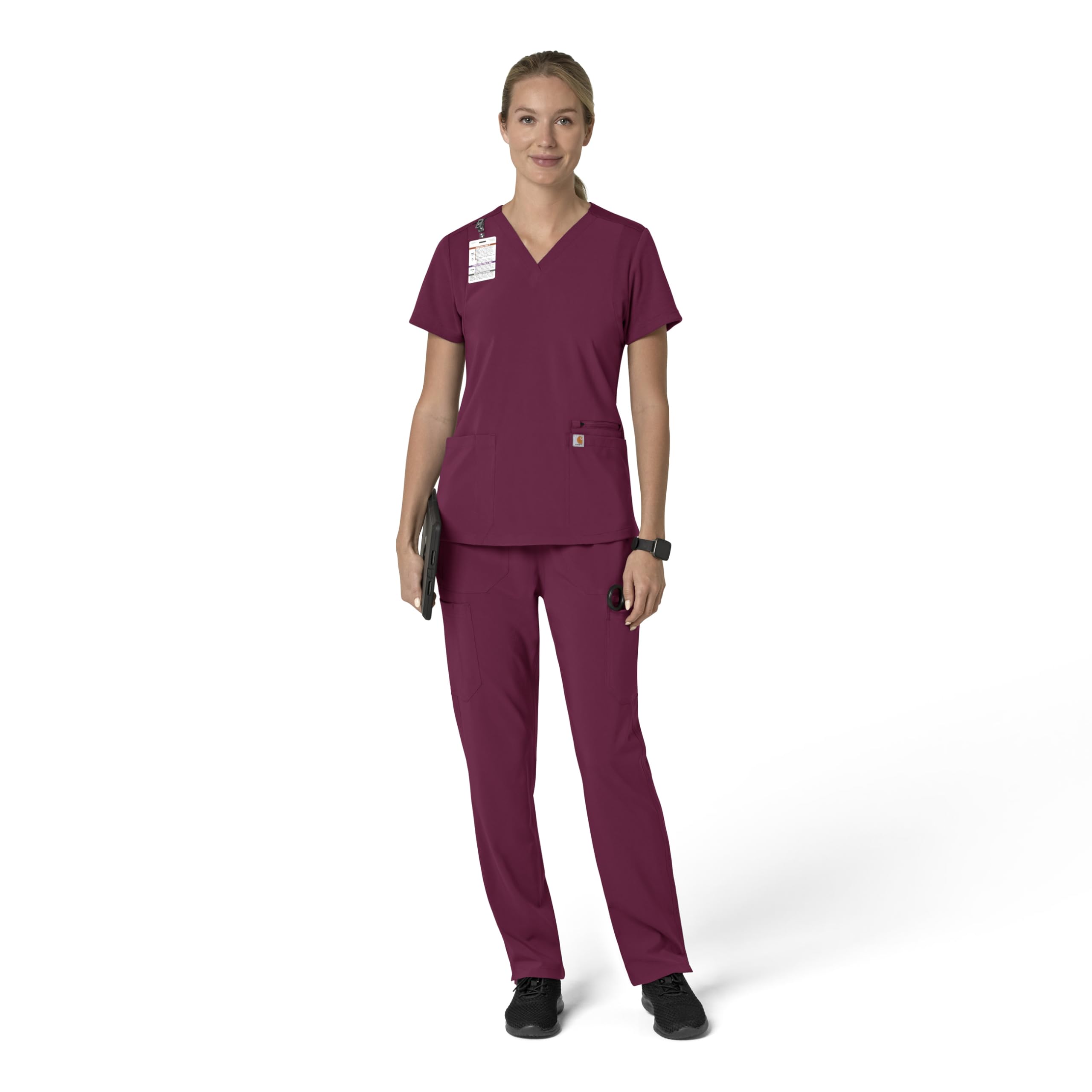 Carhartt Scrubs C13210 Women's Force® Cross-Flex Modern Fit Flex Panel - Image 4