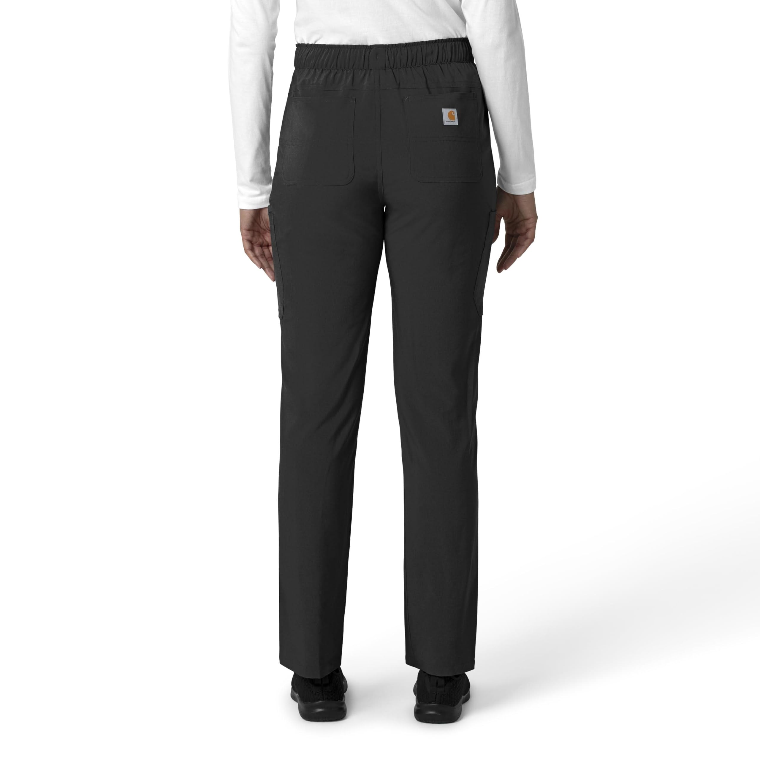Carhartt Scrubs for Women Force Cross-Flex Straight-Leg Cargo Pants with Drawstring and 7 Pockets - Image 3