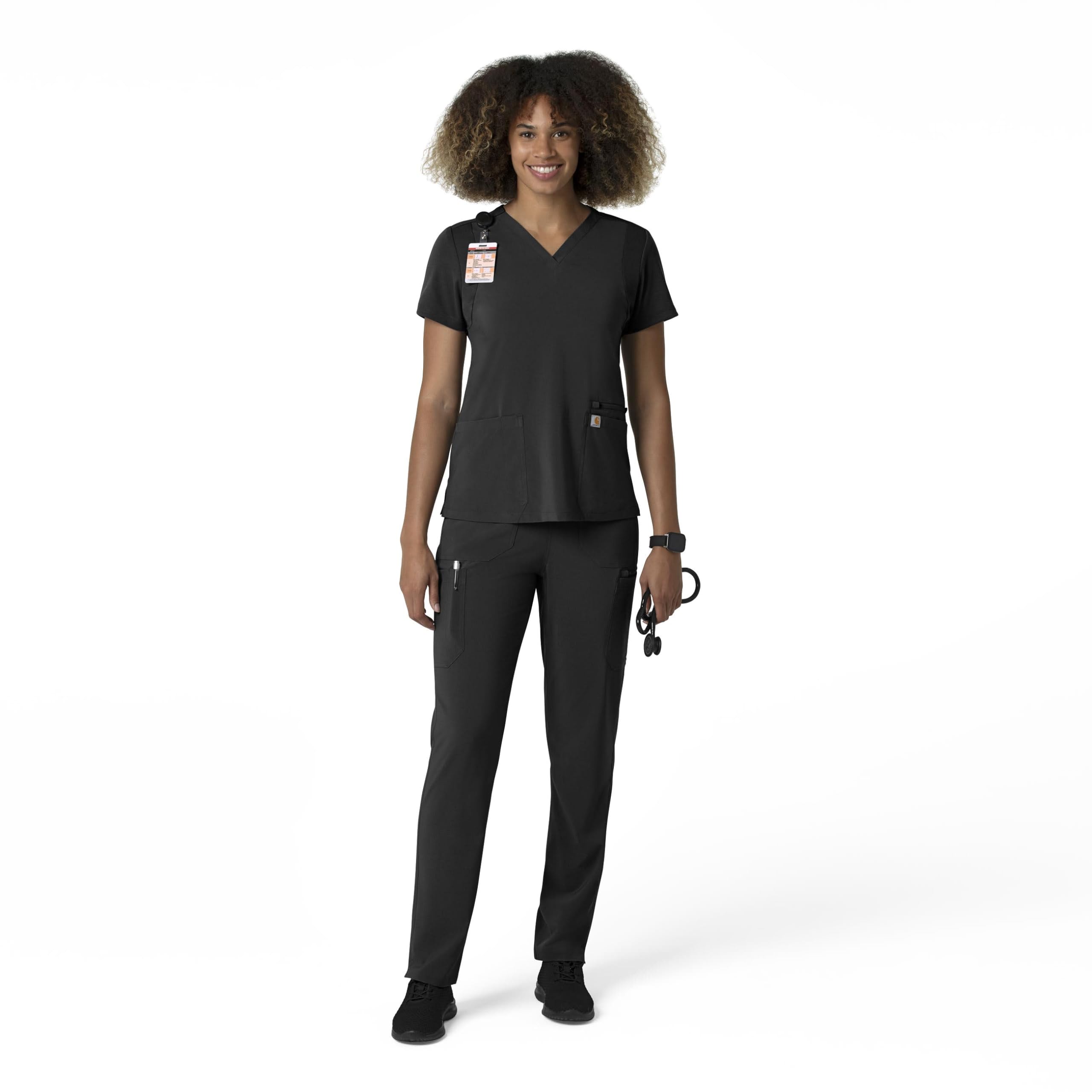 Carhartt Scrubs for Women Force Cross-Flex Straight-Leg Cargo Pants with Drawstring and 7 Pockets - Image 4