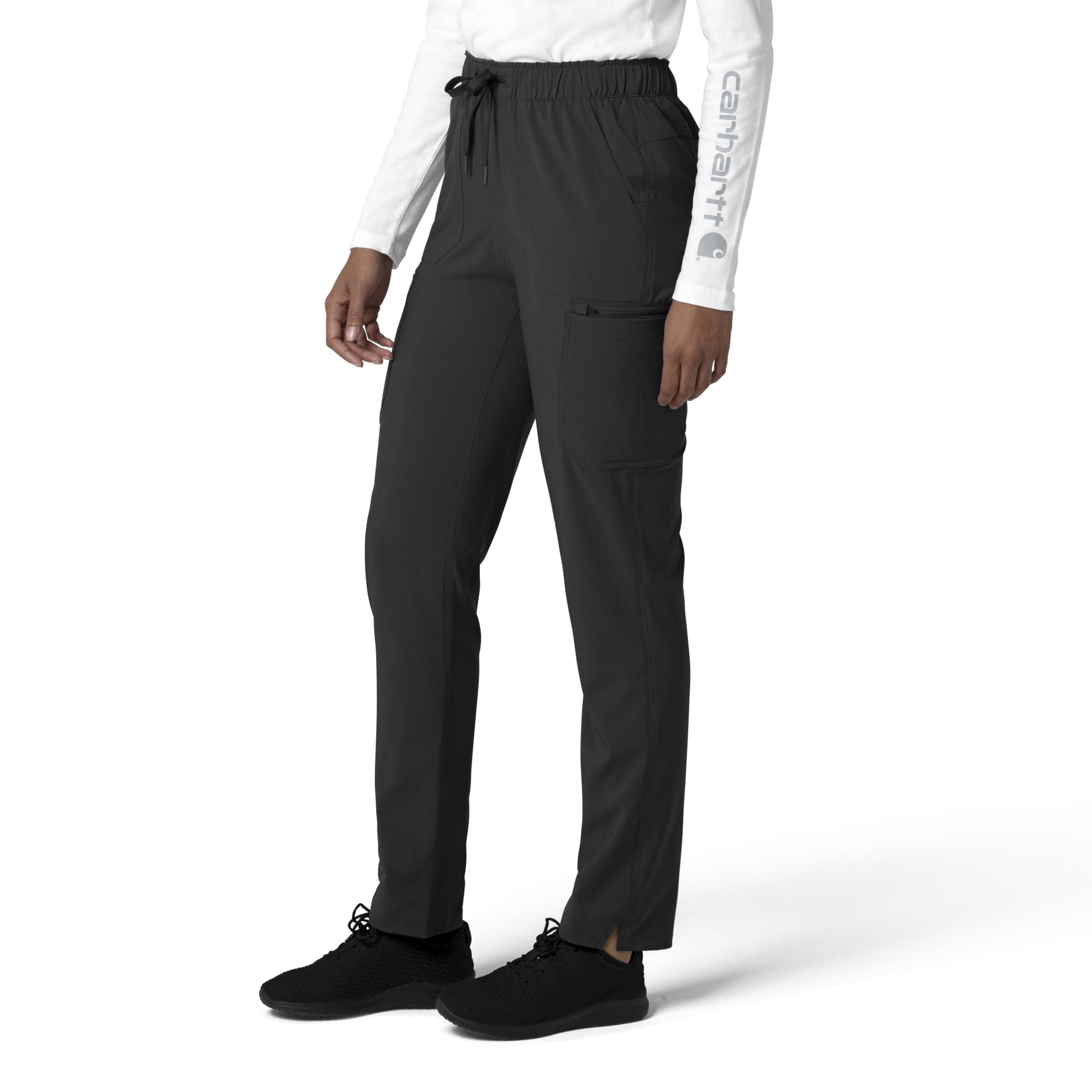 Carhartt Scrubs for Women Force Cross-Flex Straight-Leg Cargo Pants with Drawstring and 7 Pockets - Image 5