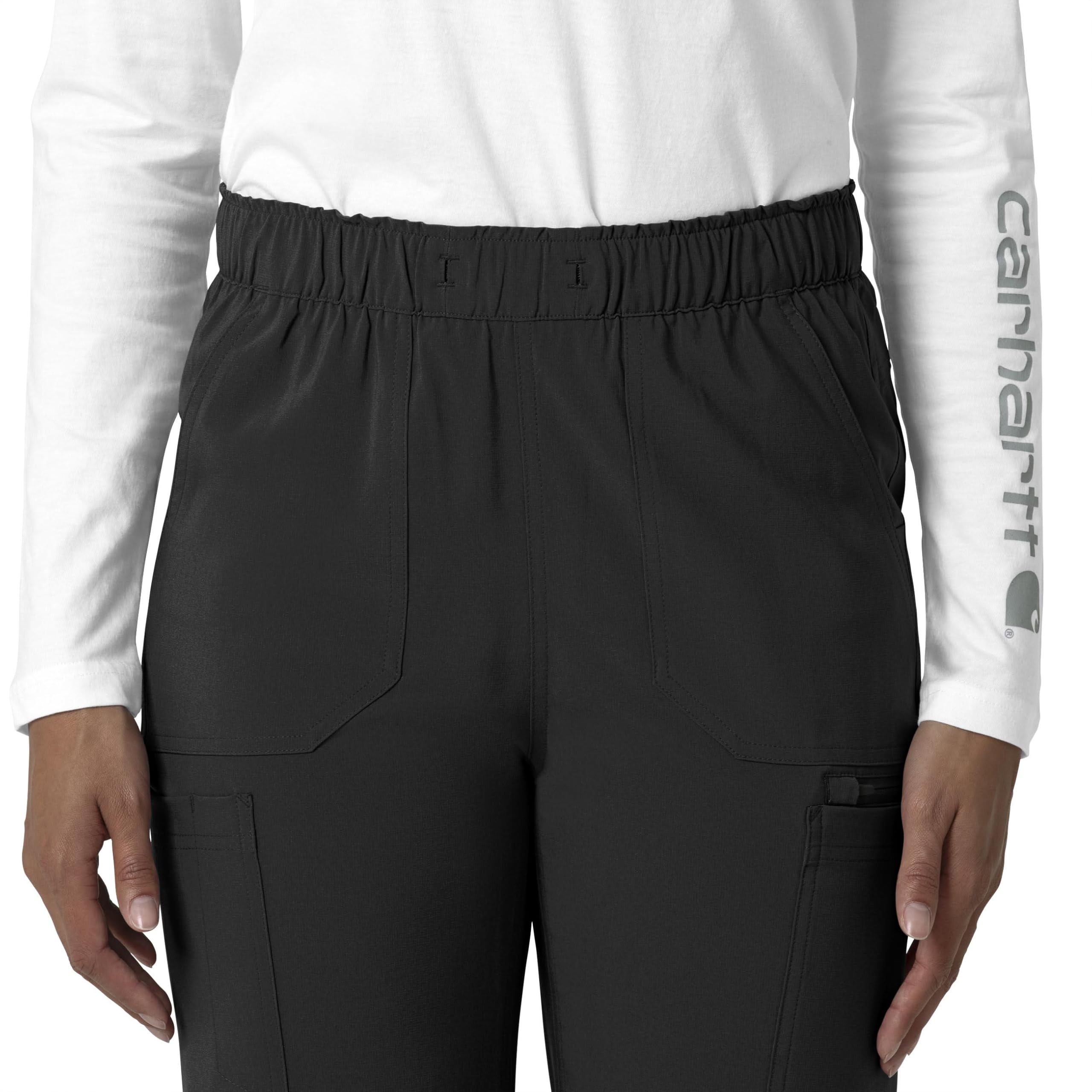 Carhartt Scrubs for Women Force Cross-Flex Straight-Leg Cargo Pants with Drawstring and 7 Pockets - Image 6