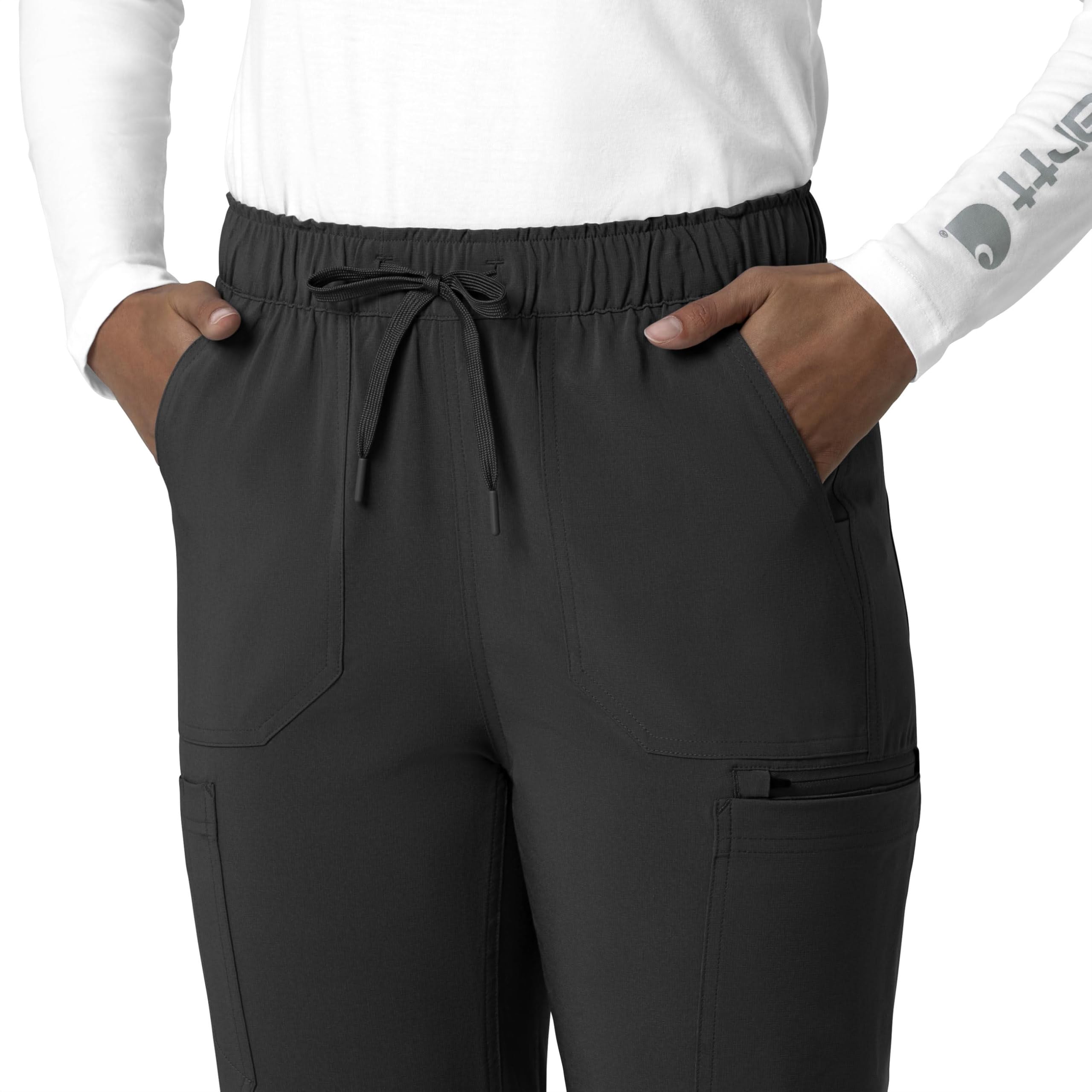 Carhartt Scrubs for Women Force Cross-Flex Straight-Leg Cargo Pants with Drawstring and 7 Pockets - Image 8