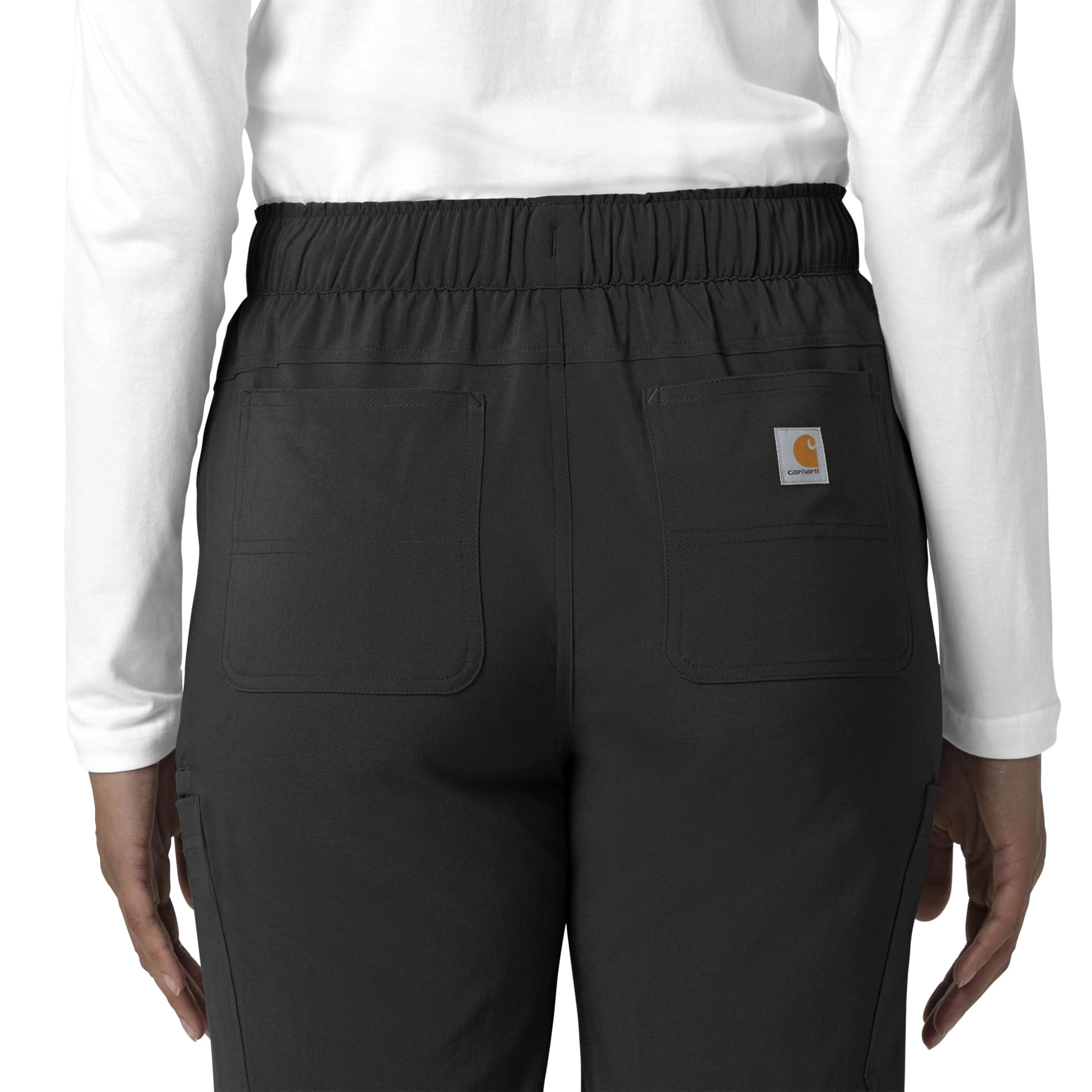 Carhartt Scrubs for Women Force Cross-Flex Straight-Leg Cargo Pants with Drawstring and 7 Pockets - Image 9