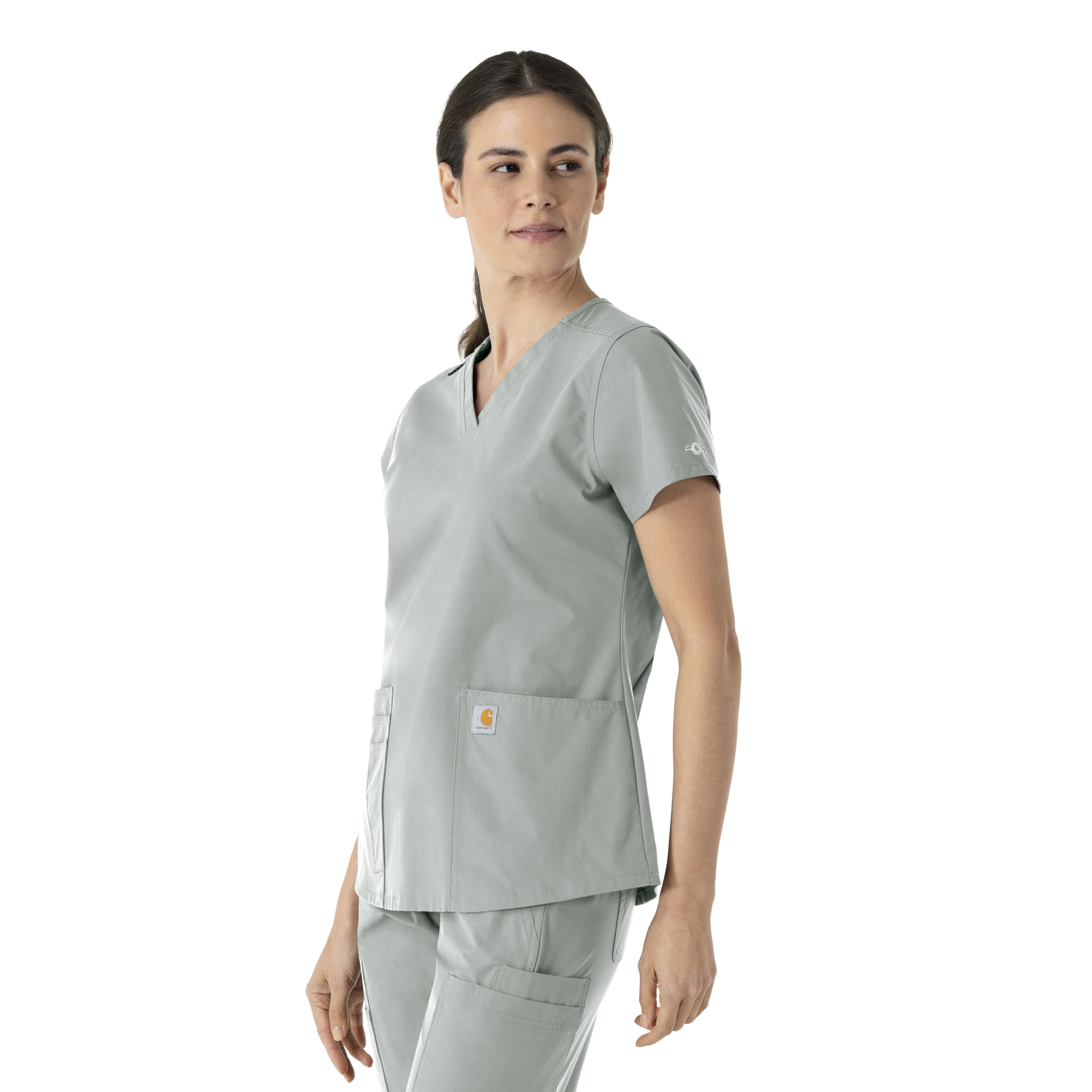 Carhartt Scrubs for Women, Force Essentials, V-Neck Tops with 5 Pockets - Image 5