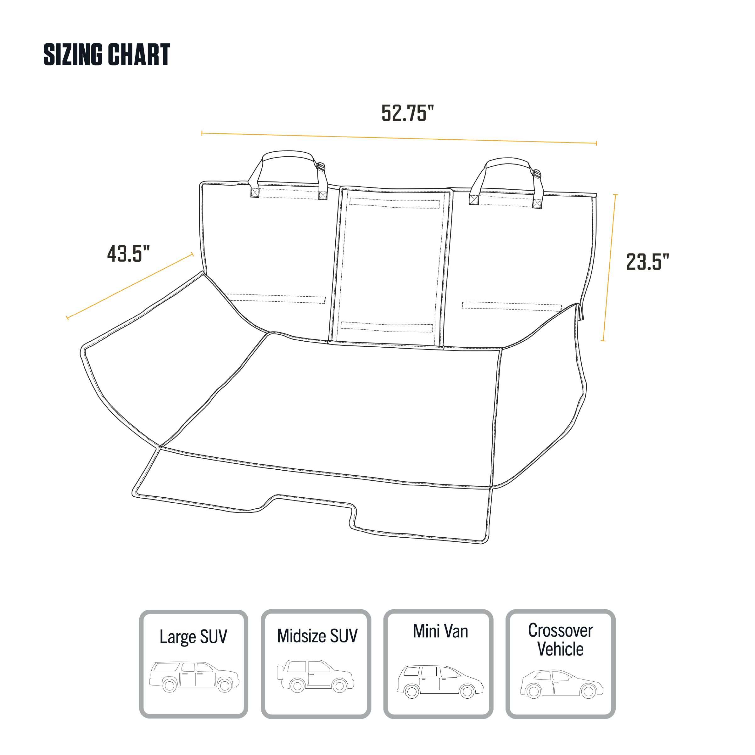 Carhartt Universal Fitted Nylon Duck Cargo Liner, Durable Water-Repellent Liner, Fits a Variety of Cargo Area Sizes, Black - Image 5