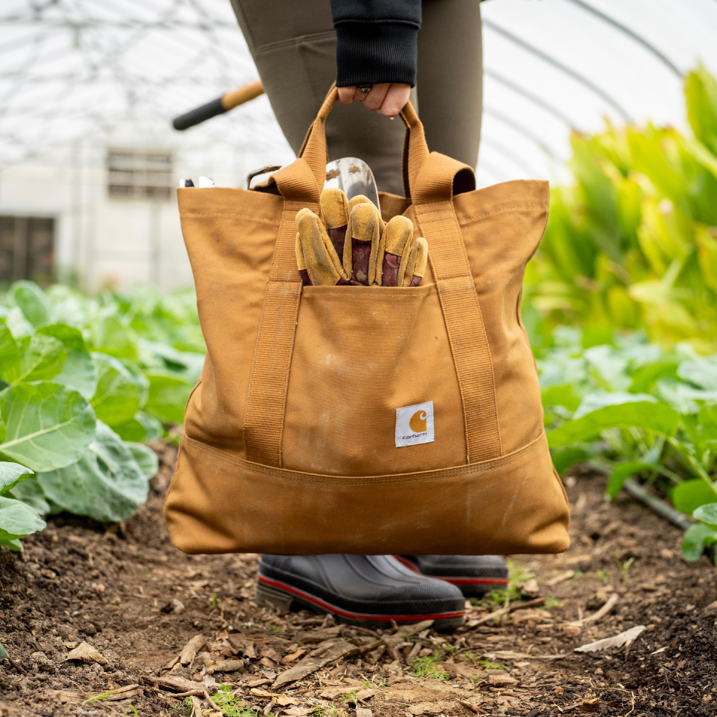 Carhartt Vertical 18L Firm Duck Tote Bag, Firm Duck Cotton Material W/Hand and Shoulder Straps - Image 3