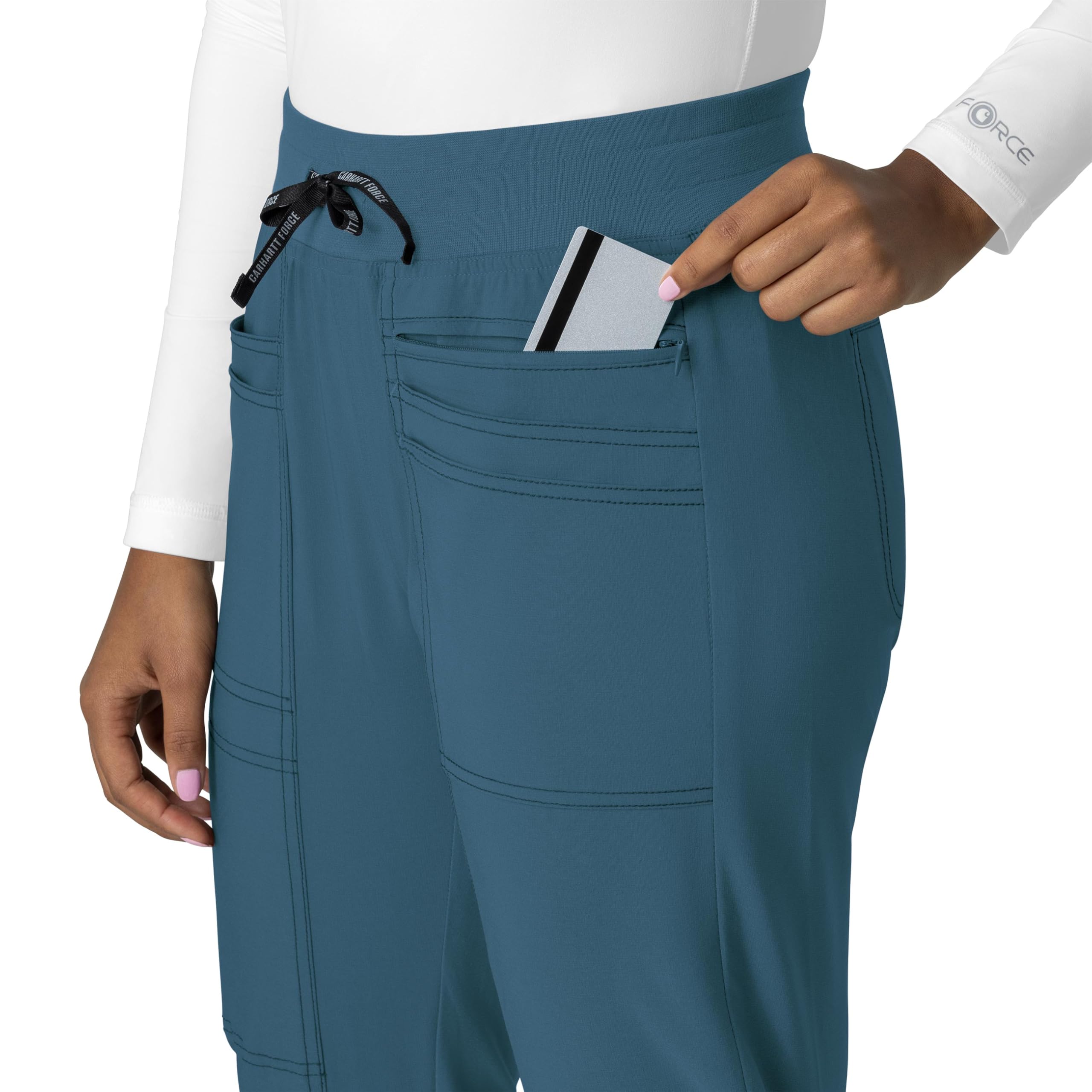 Carhartt Women's Carhartt Force Cross-flex Women's Straight Leg Cargo Scrub Pant - C53210 - Image 4