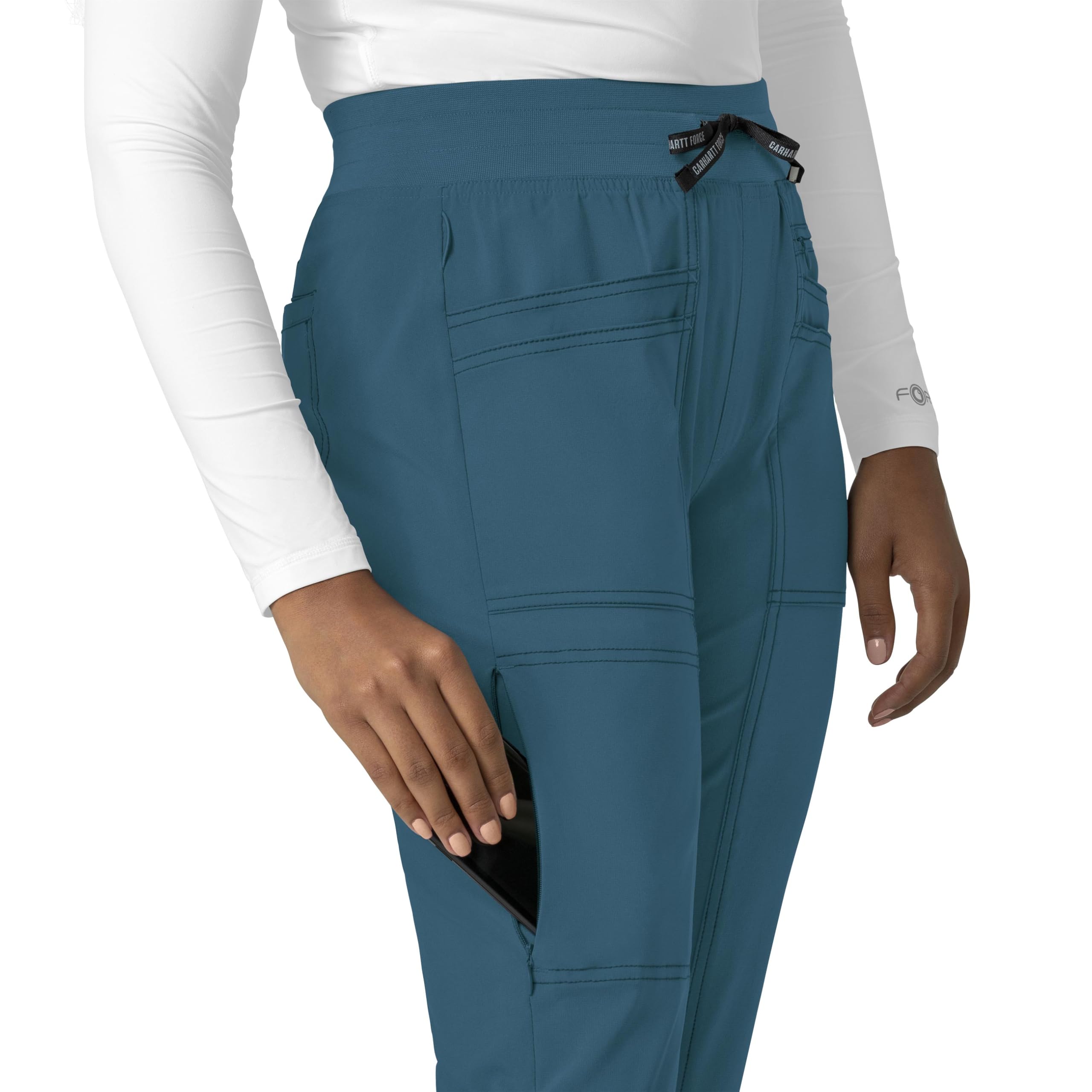 Carhartt Women's Carhartt Force Cross-flex Women's Straight Leg Cargo Scrub Pant - C53210 - Image 5