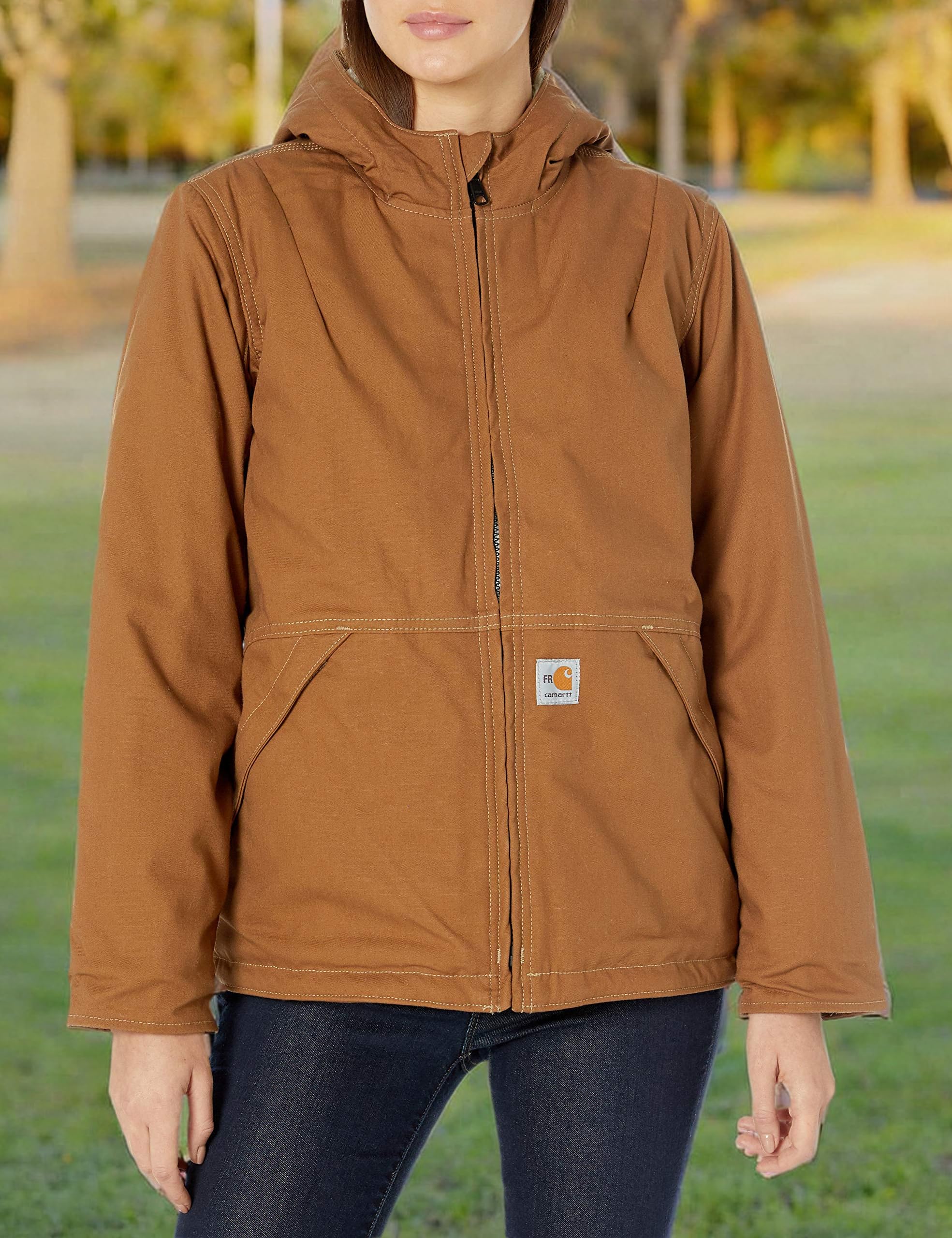 Carhartt Women's Flame-Resistant Full Swing Quick Duck Sherpa-Lined Jacket - Image 3
