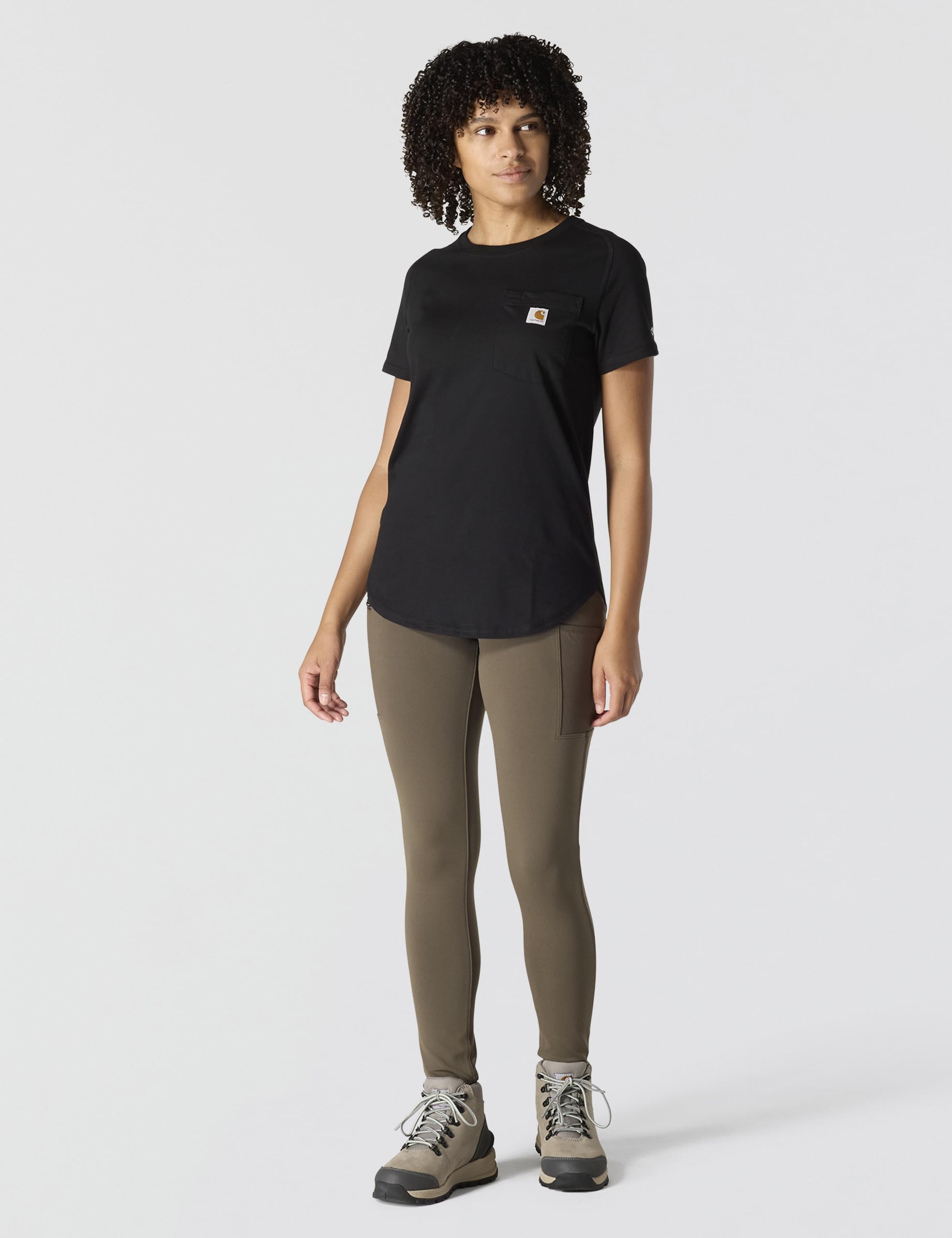 Carhartt Women's Force Relaxed Fit Midweight Pocket T-Shirt 105415 - Image 4