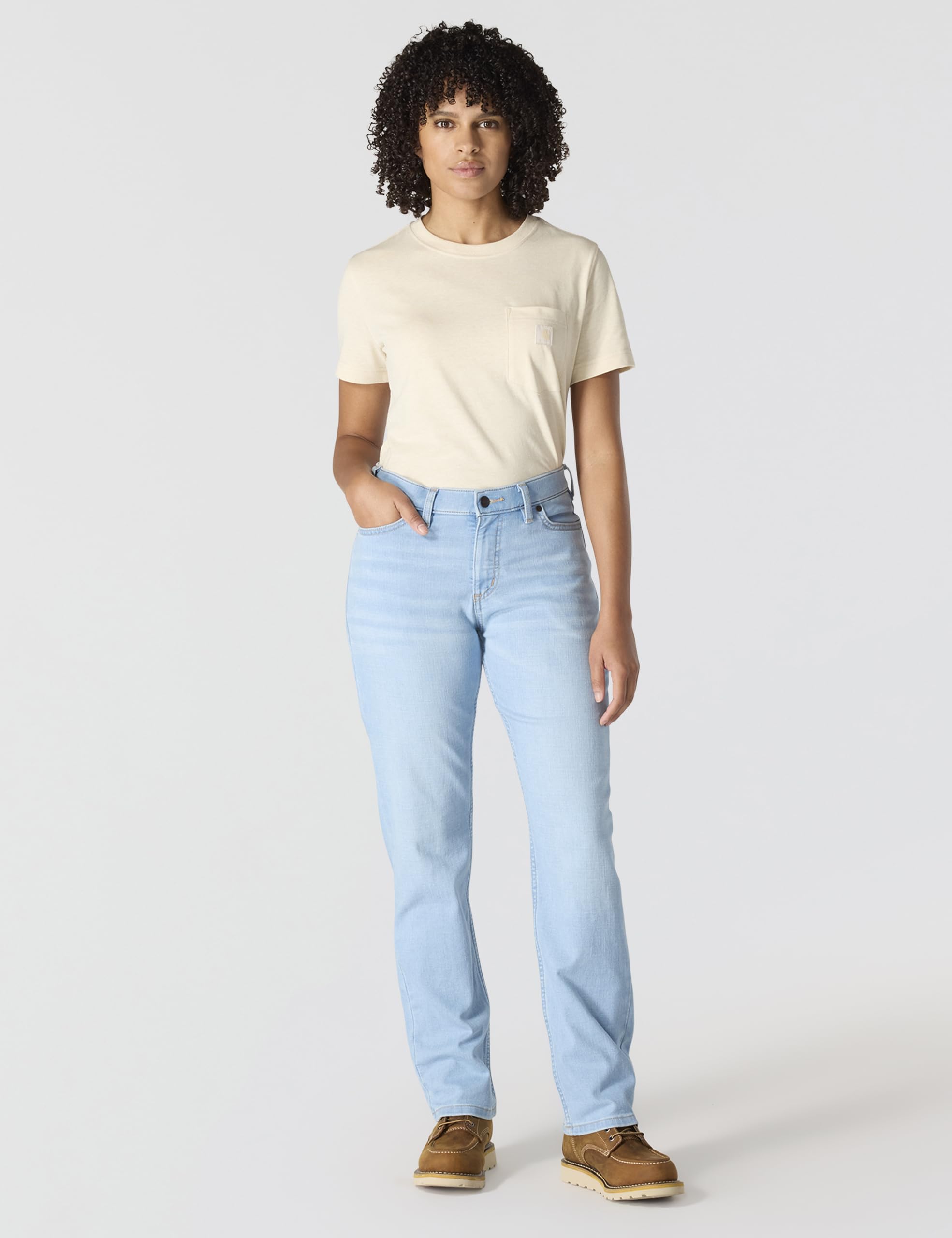 Carhartt Women's The Essential Mid Rise Comfort Jeans - Performance Fit Stretch Denim - Image 3