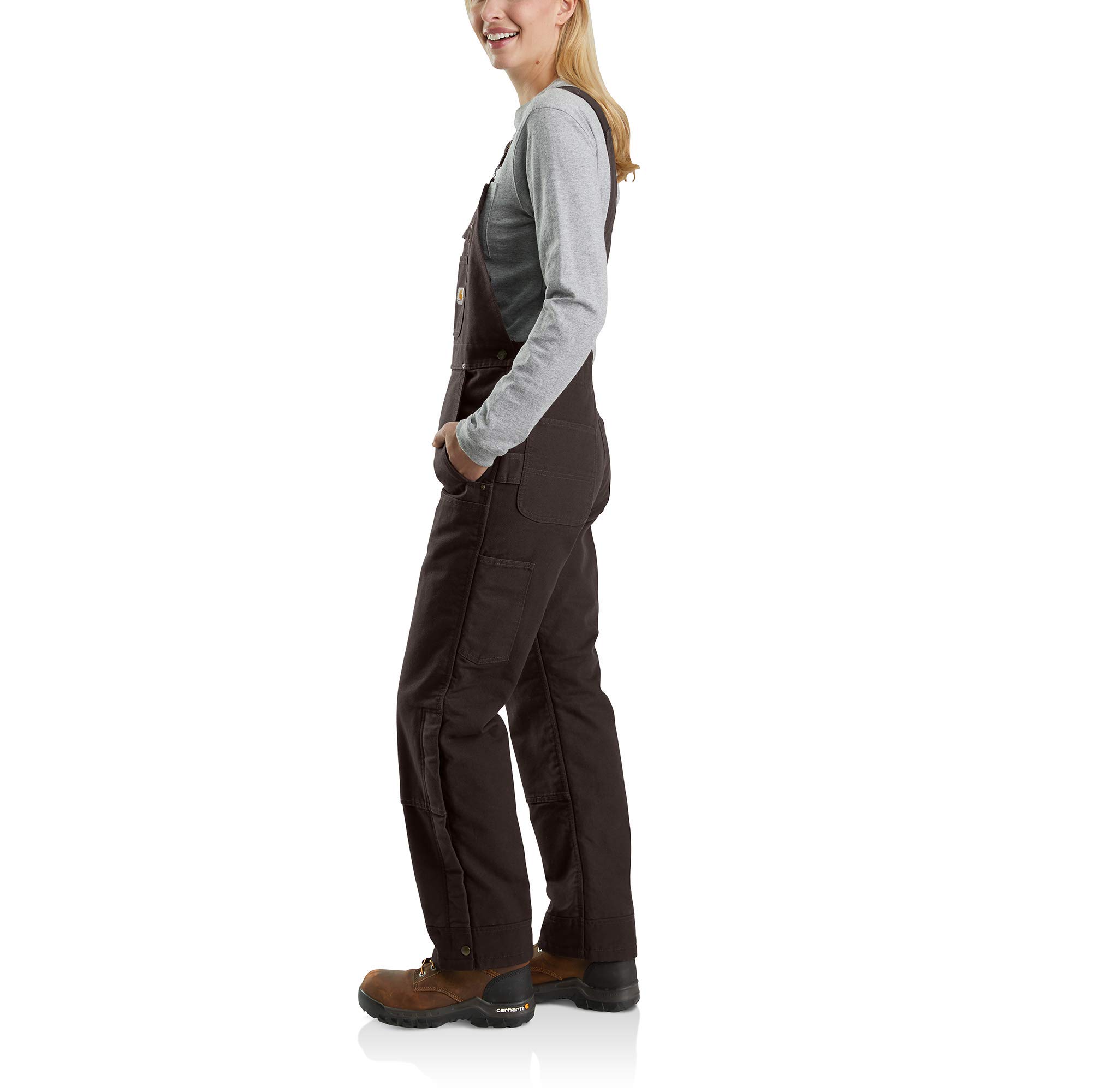 Carhartt Women's Washed Duck Insulated Bib Overall - Image 3