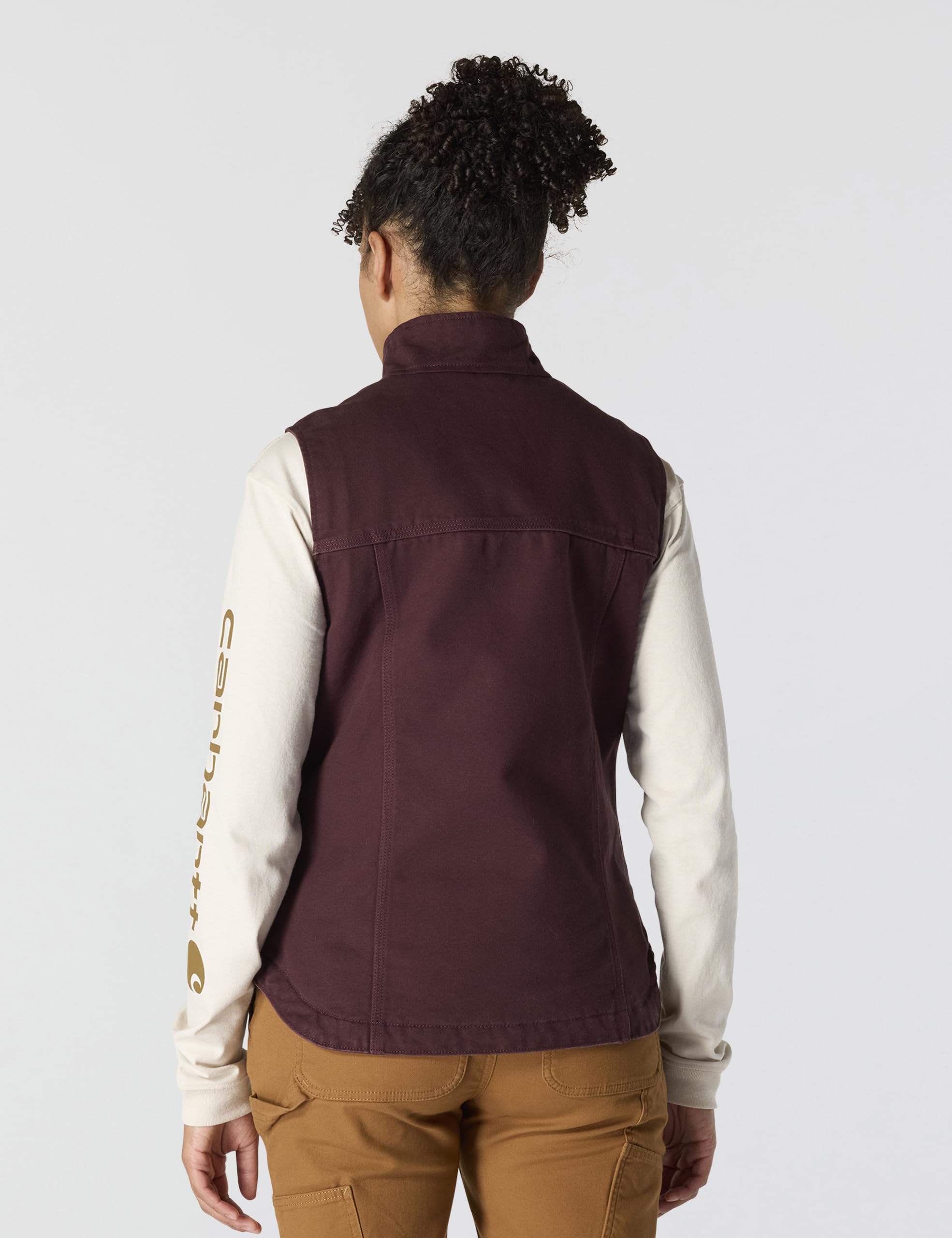 Carhartt Women's Washed Duck Mock Neck Vest - Image 4