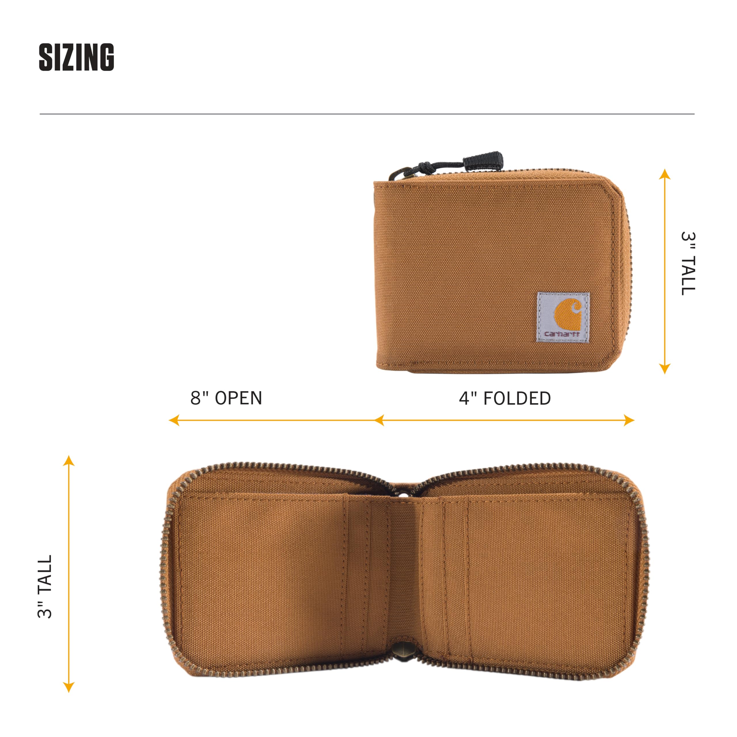 Carhartt Womens 700D Nylon Duck Zippered Wallets, Bifold and Card Keeper Options - Image 6